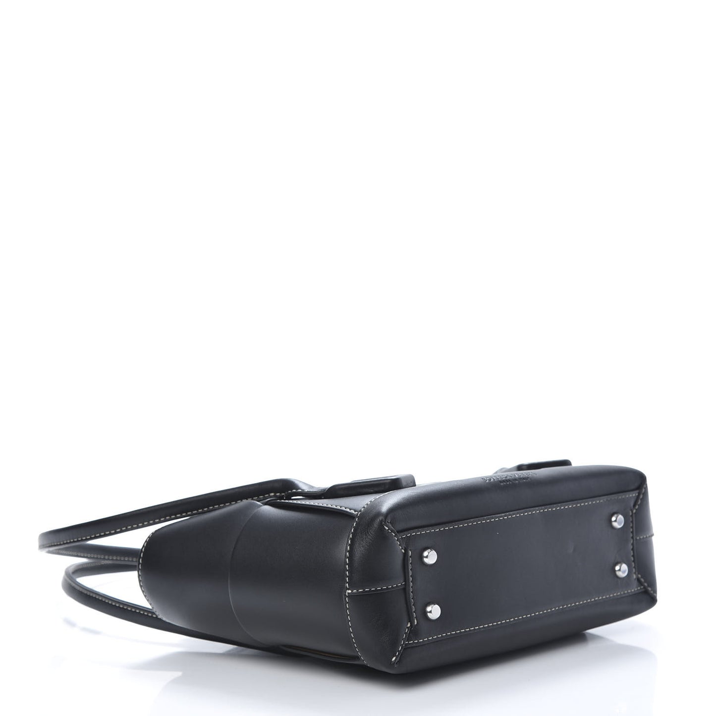 French Calfskin Maxi Intrecciato Small Arco Black