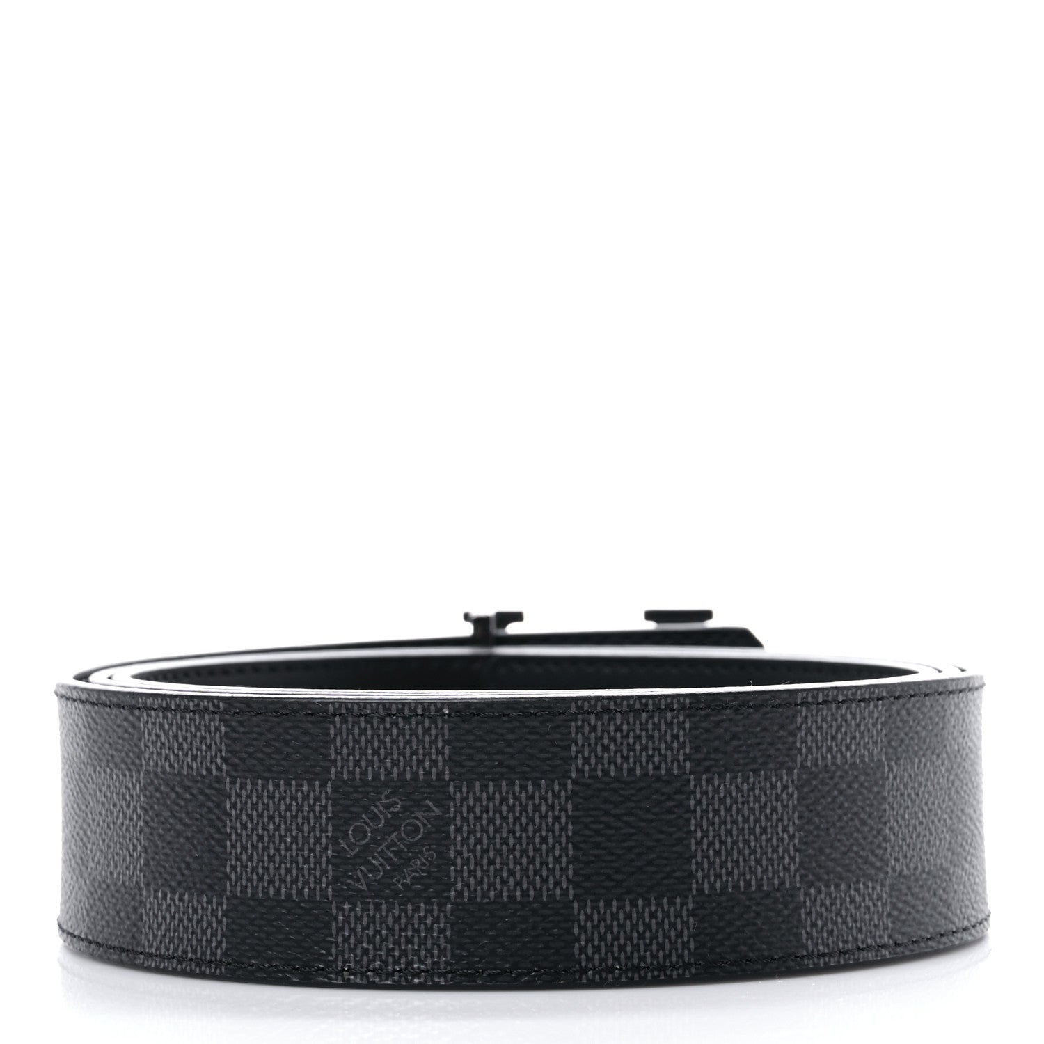 Louis Vuitton Damier Graphite 40mm LV Initiales Belt 110 44 2 of 4