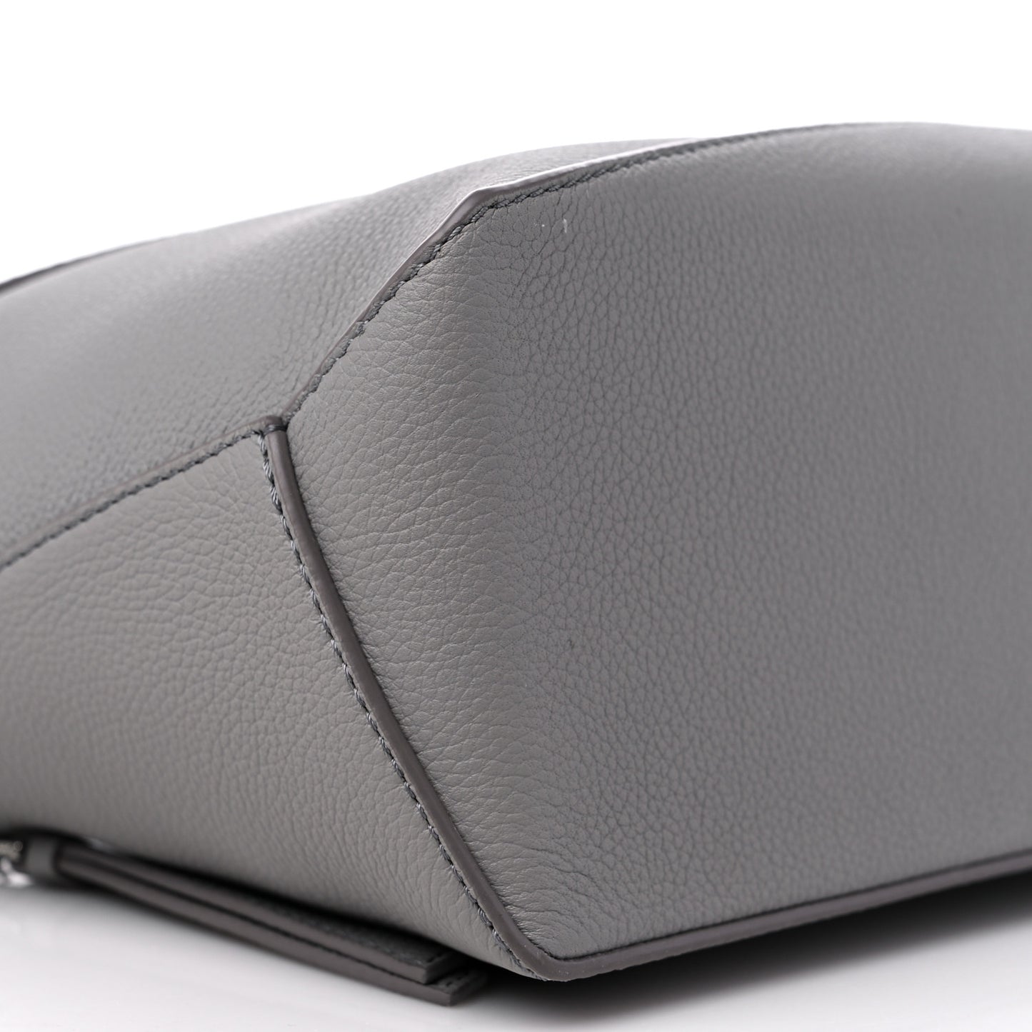 Soft Grained Calfskin Small Puzzle Edge Bag Pearl Grey