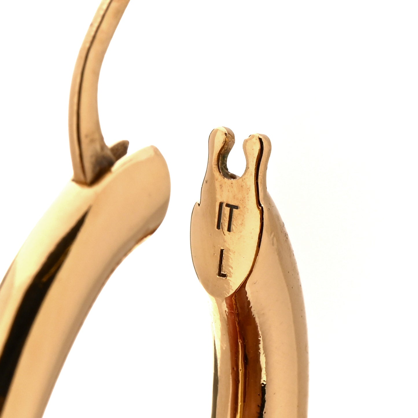 Metal Fall In Love Hoop Earrings GM Gold