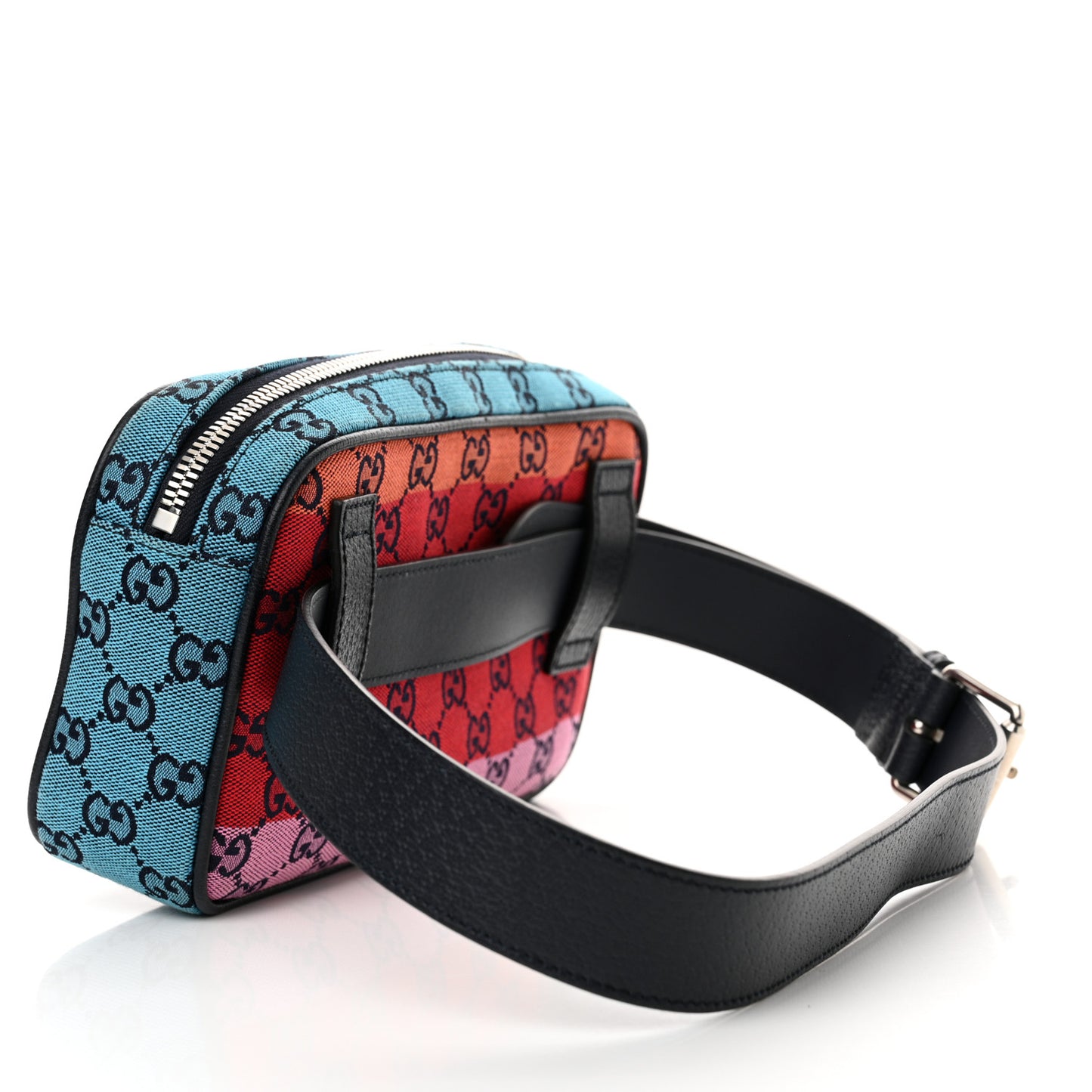 Monogram Multicolor Retro Interlocking G Belt Bag 95 38 Blue Rainbow Light Blue