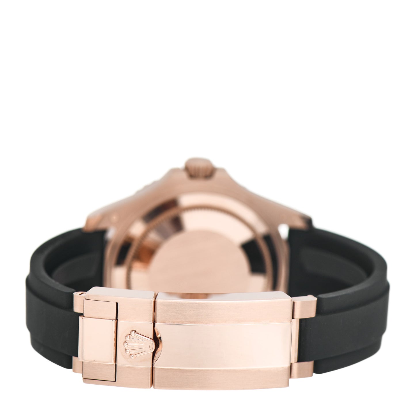 18K Everose Gold Oysterflex 37mm Yacht-Master Watch Black 268655