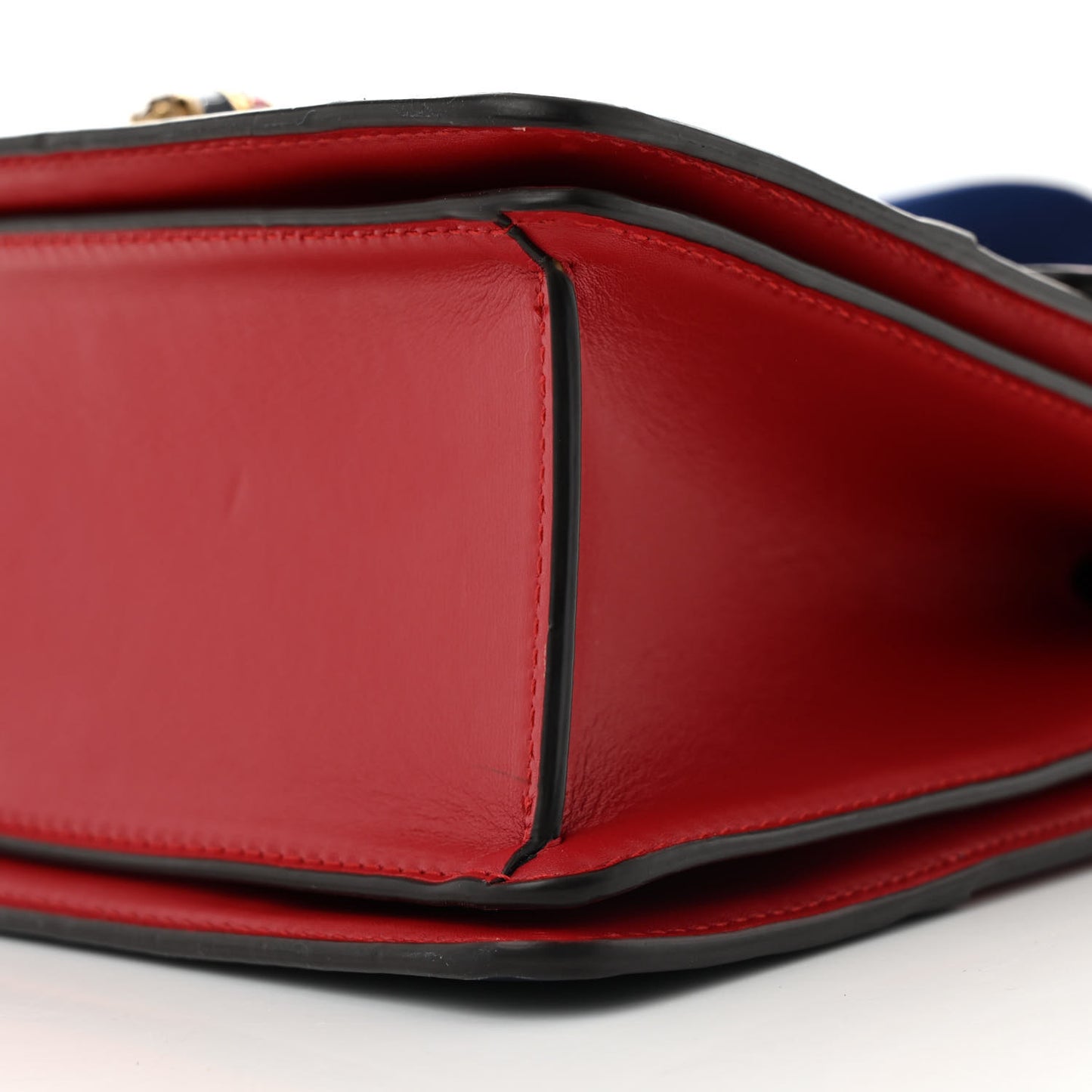 Calfskin Sylvie Web Small Queen Margaret Top Handle Bag Blue Agata Hibiscus Red Mystic White Sugar Pink