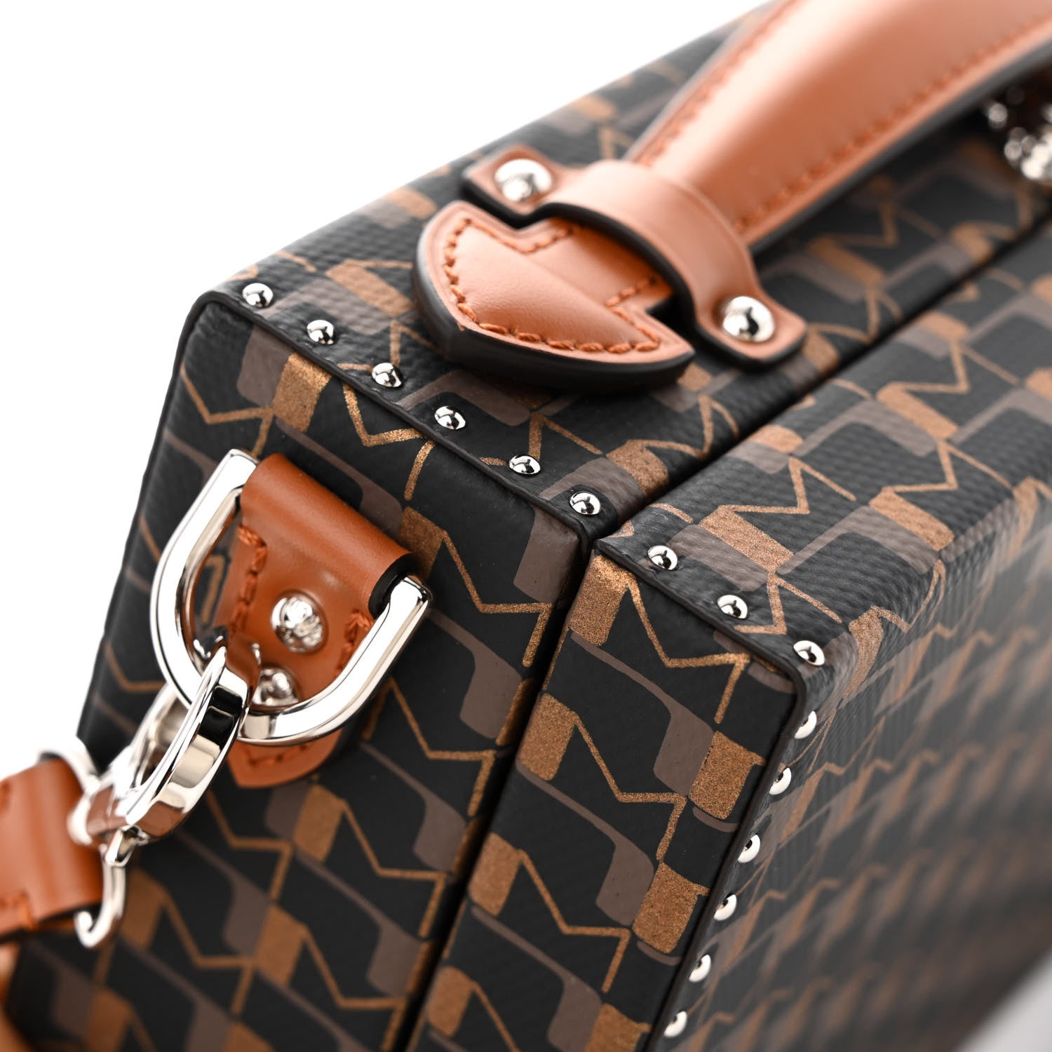 Moynat Toile 1920 Oh! Little Suitcase Carbon Bronze Cognac 13 of 13