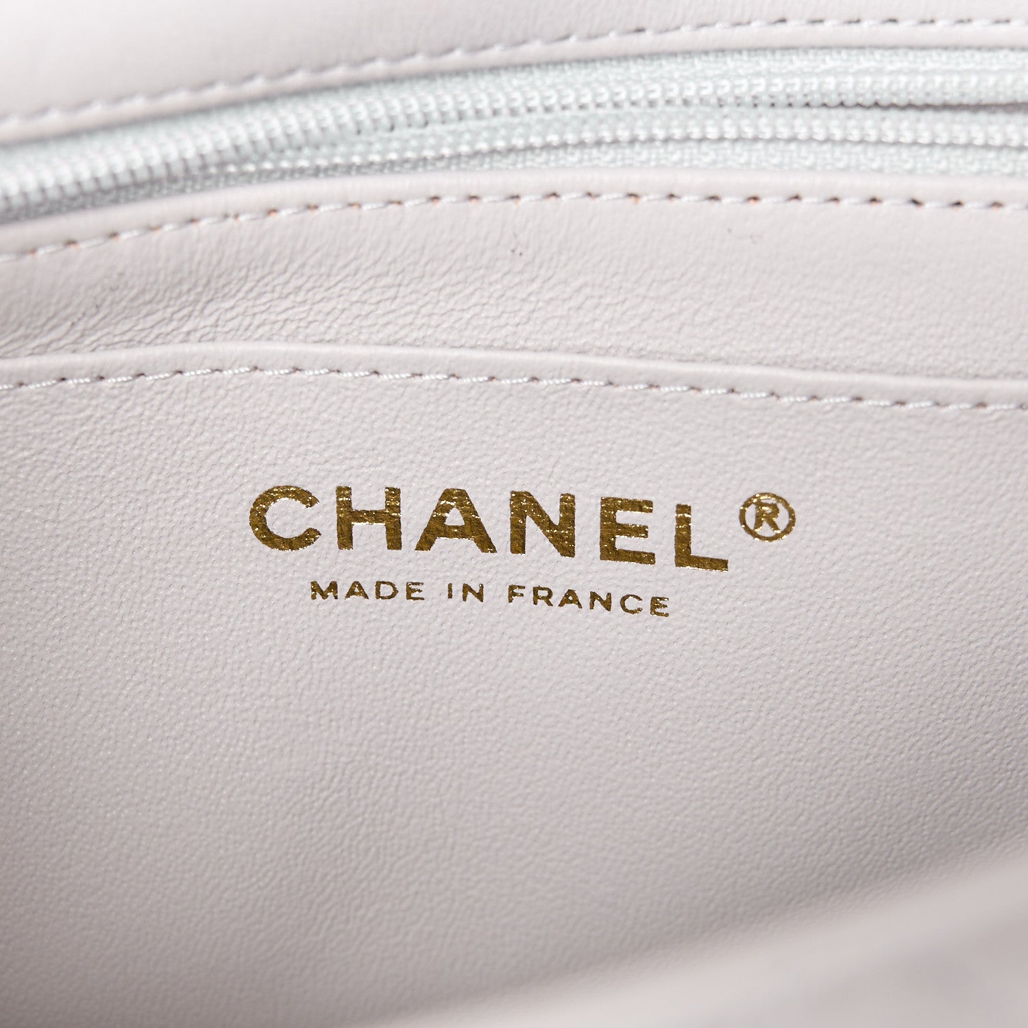 Chanel Lambskin Quilted Mini Top Handle Rectangular Flap Grey 7 of 12