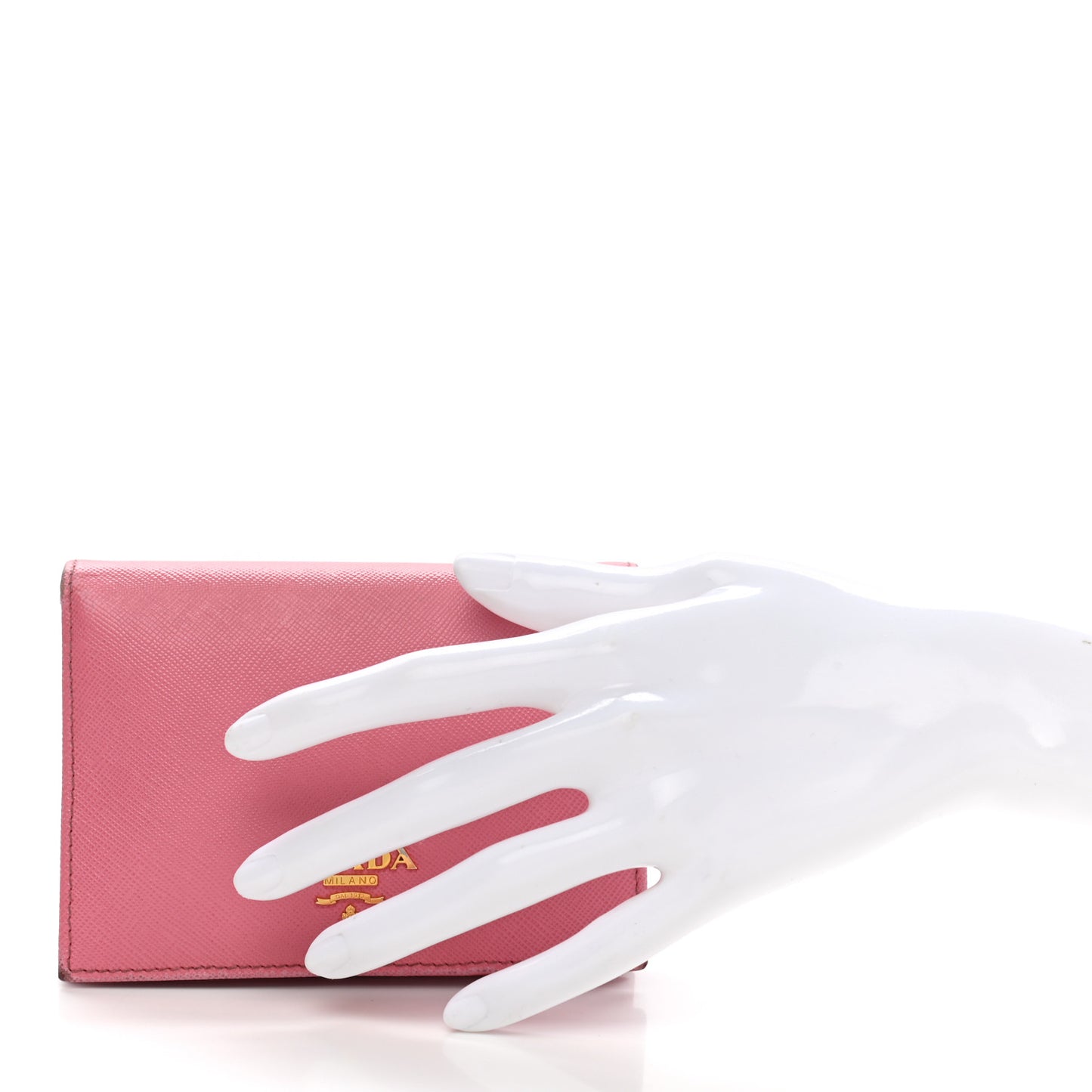 Saffiano Metal Compact Snap Bi-Fold Wallet Petalo
