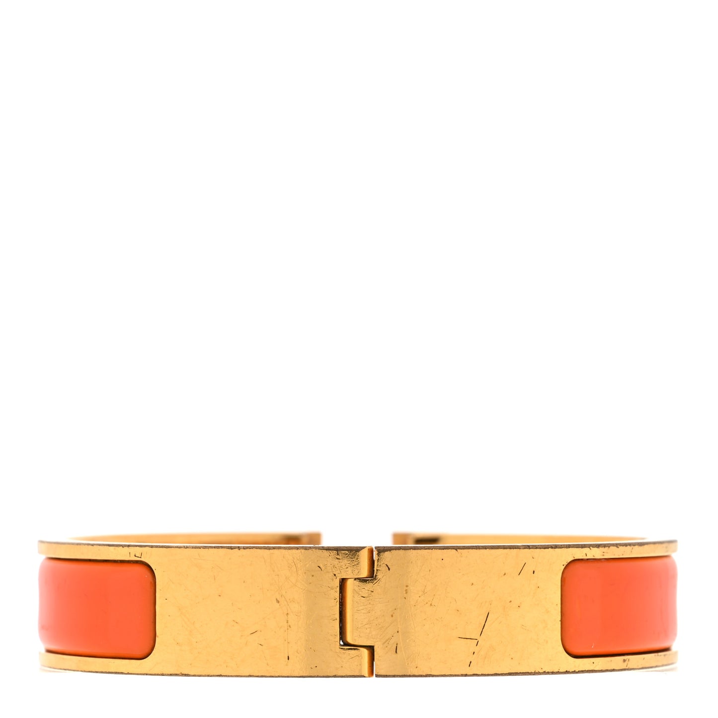 Enamel Narrow Clic Clac H Bracelet PM Orange