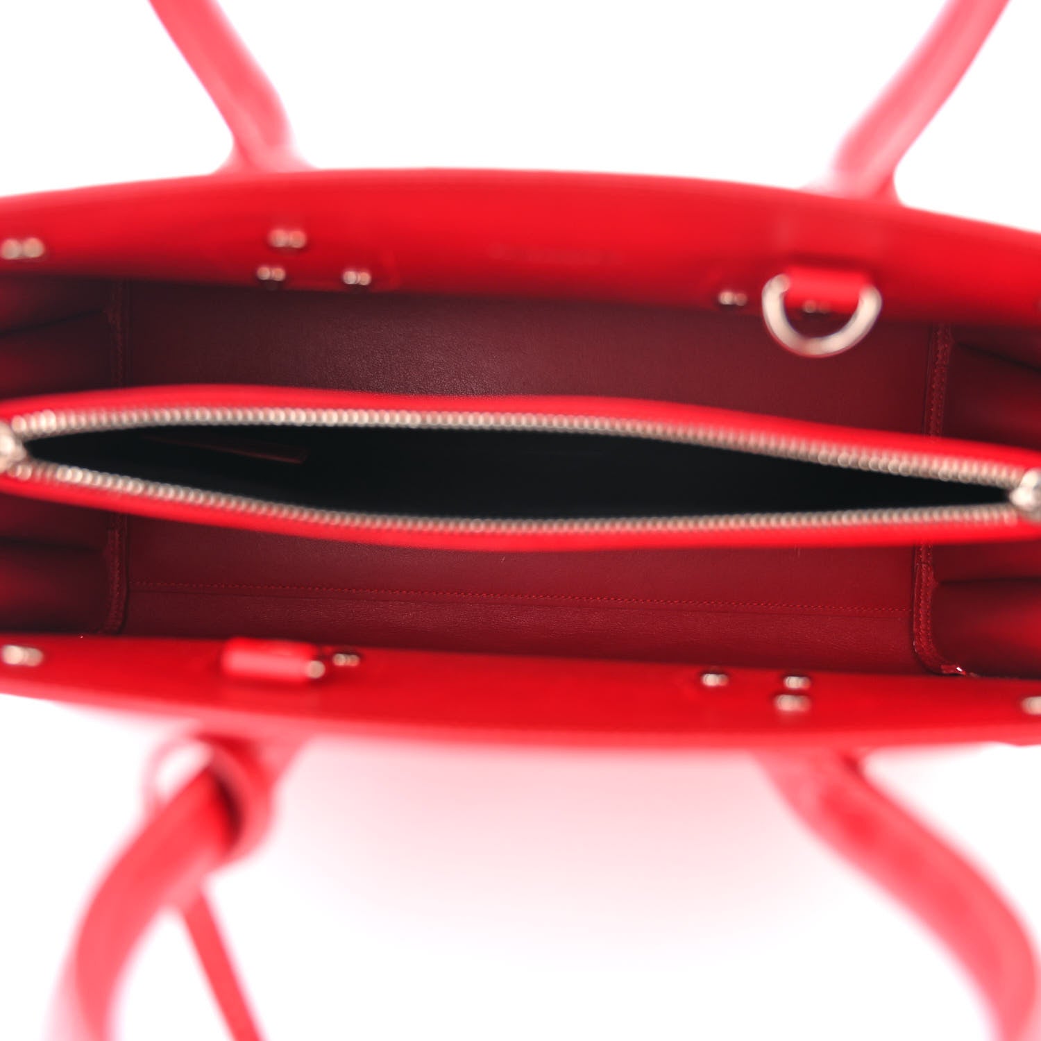 Saint Laurent Calfskin Crocodile Embossed Small Sac de Jour Eros Red 5 of 15