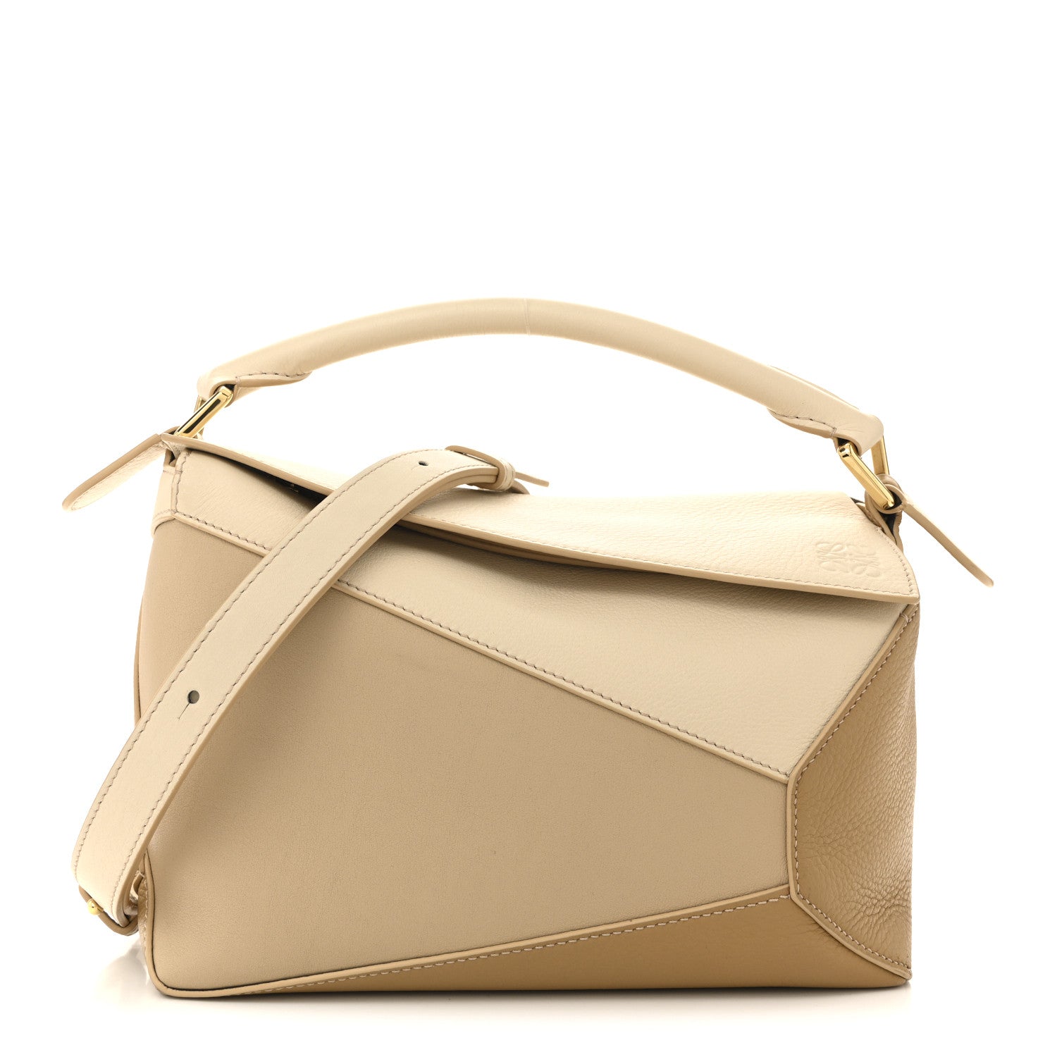 Loewe Calfskin Small Puzzle Edge Bag Angora Beige 1780115