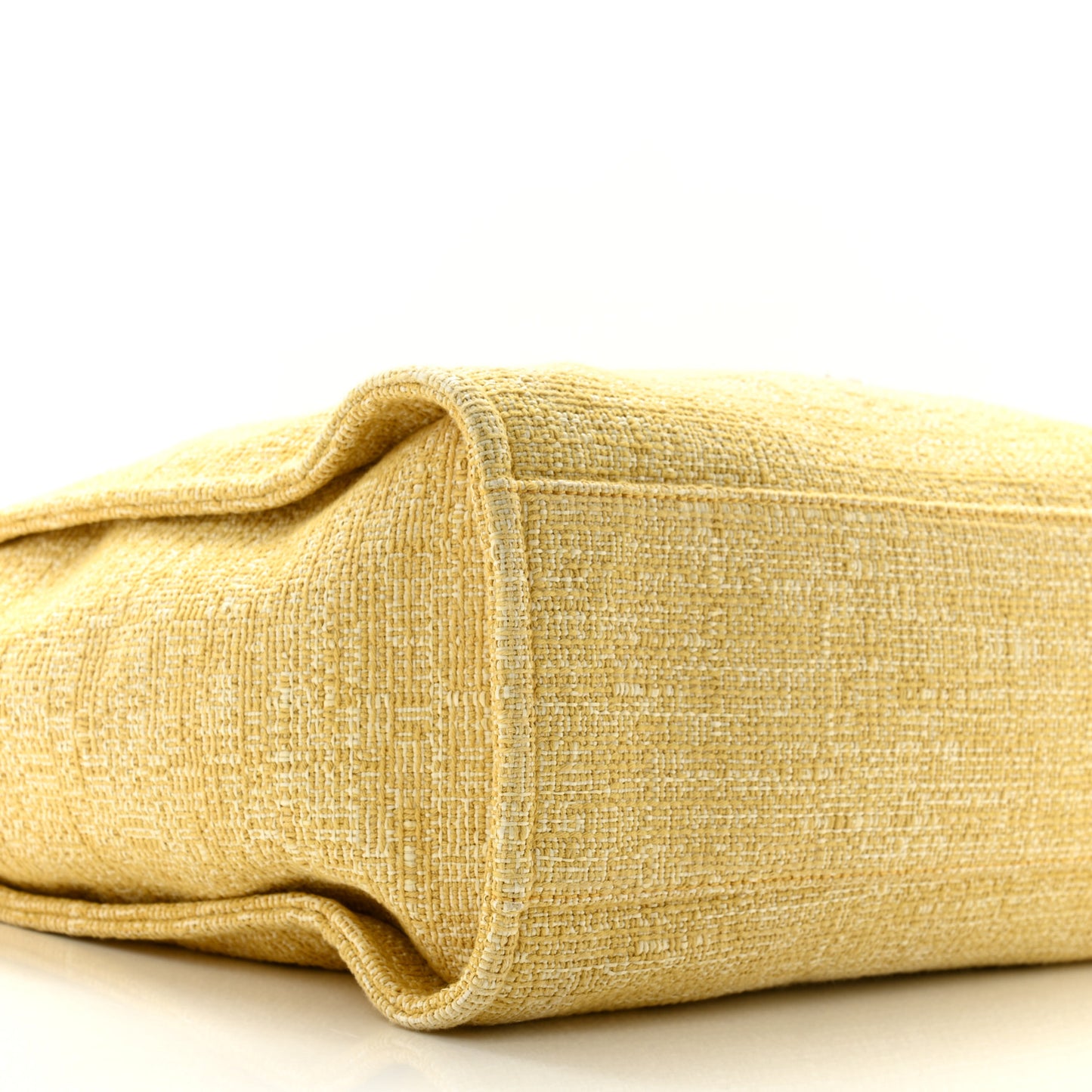 Woven Straw Raffia Large Deauville Tote Light Yellow