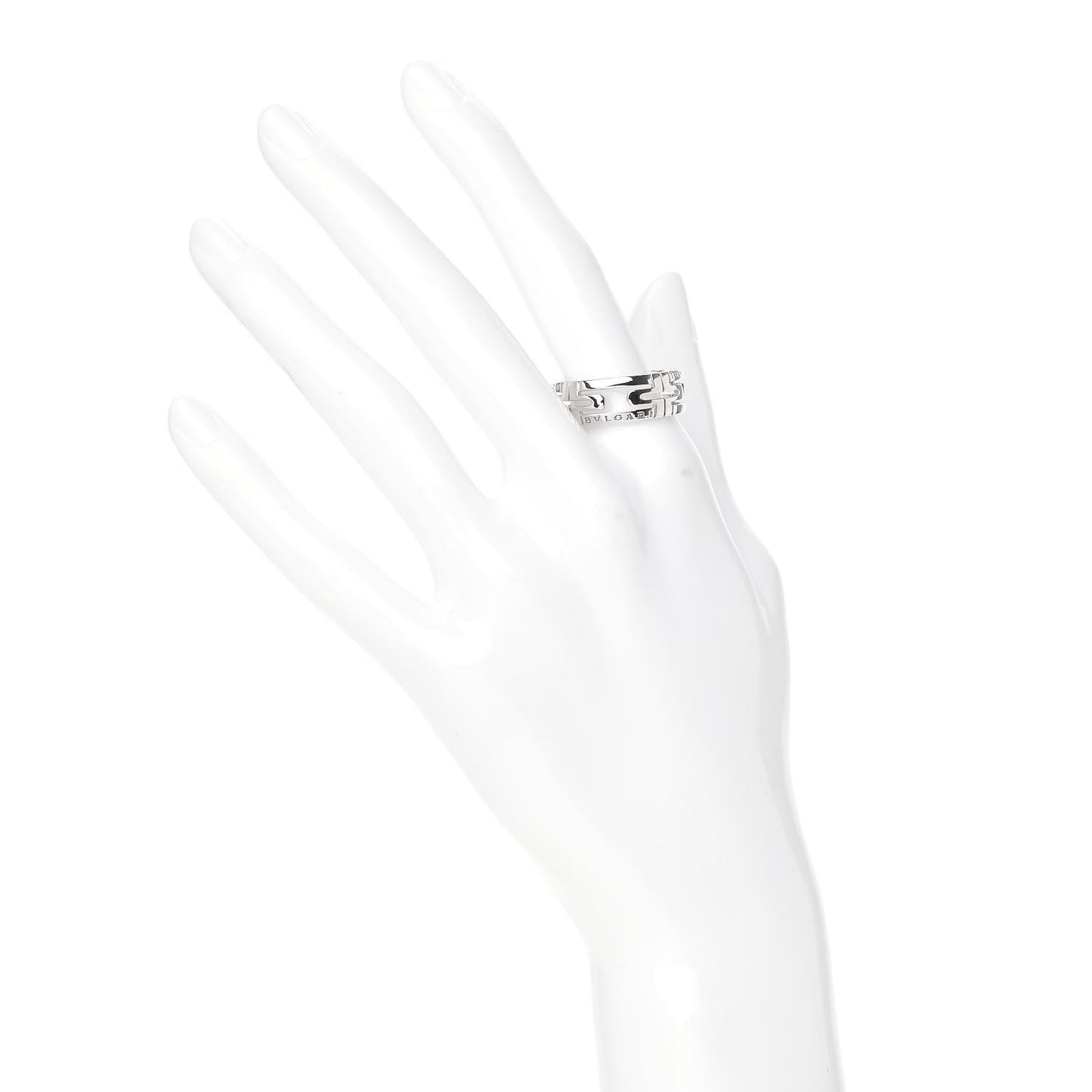 18K White Gold Parentesi Band Ring 59 8.75