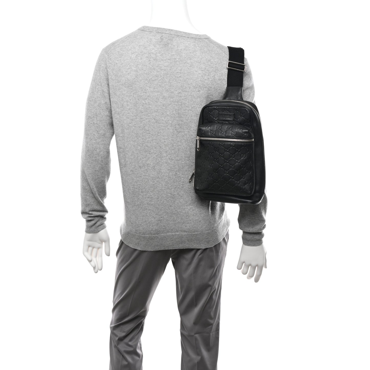 Guccissima Sling Backpack Black