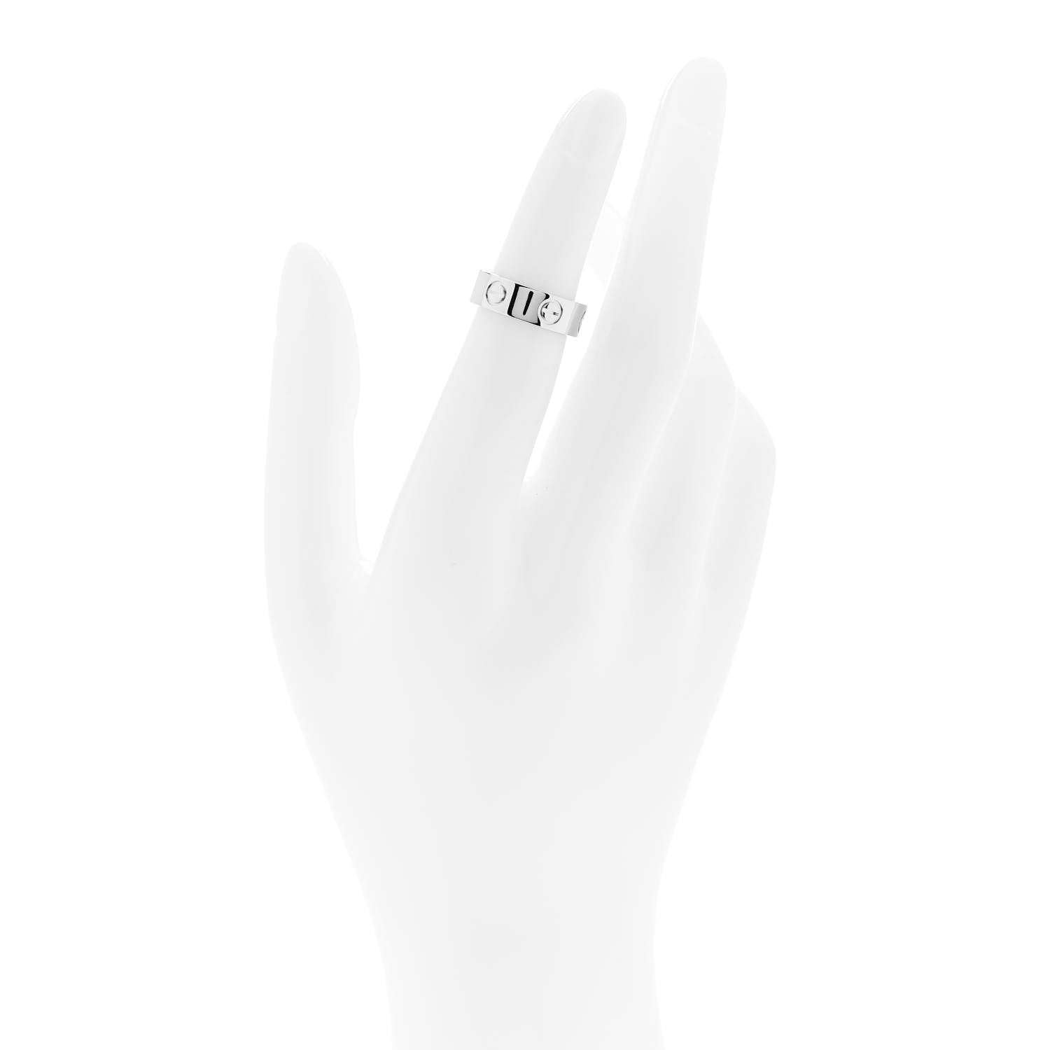 Cartier Platinum 5.5mm LOVE Ring 47 4 2 of 5