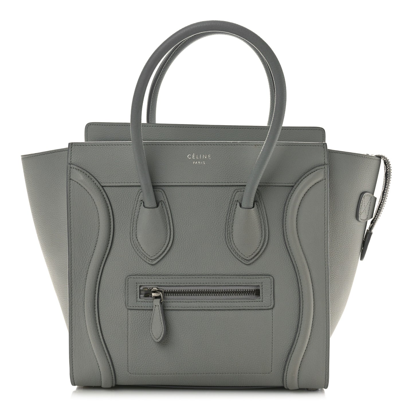 Baby Drummed Calfskin Micro Luggage Sky