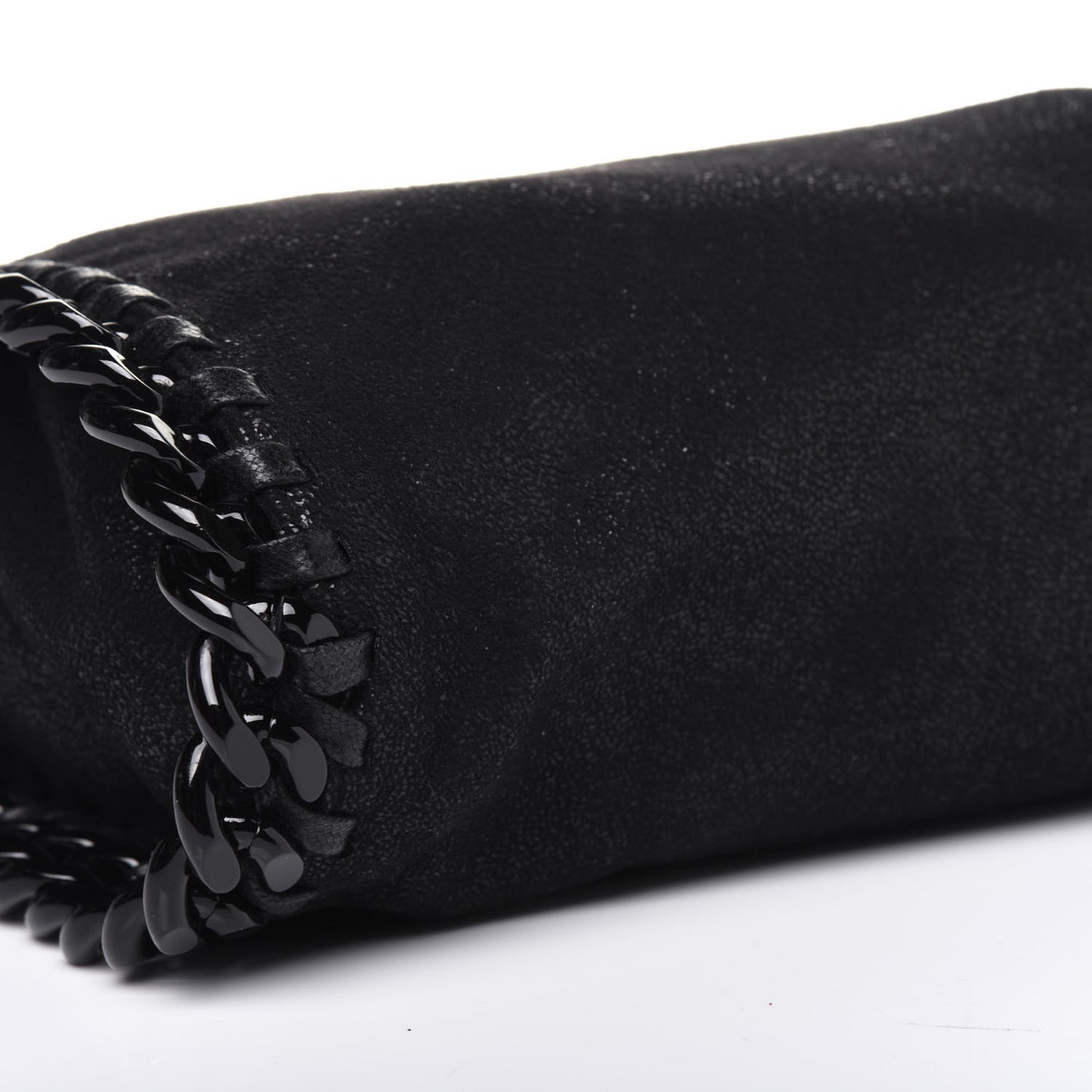 Shaggy Deer Mini Falabella Fold Over Tote Black
