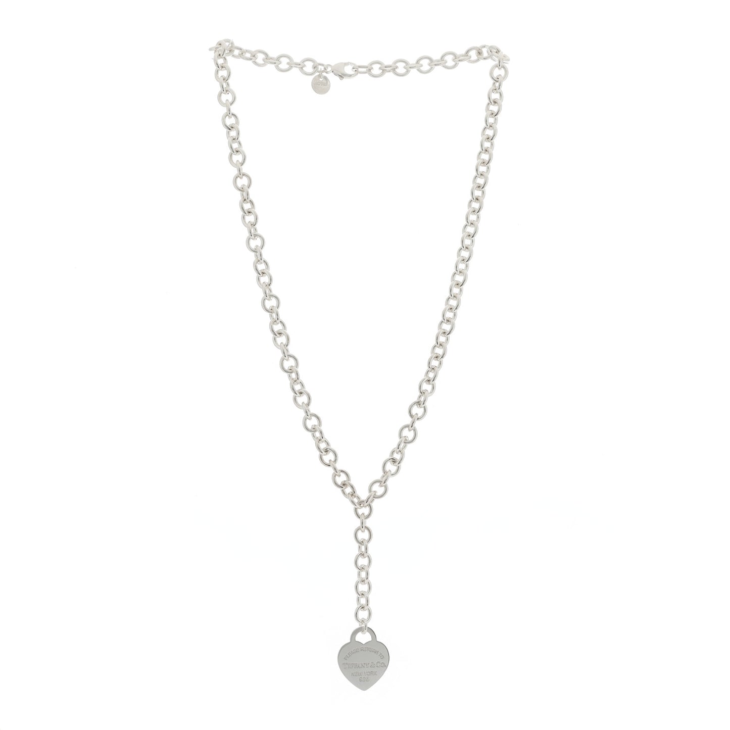 Sterling Silver Return To Tiffany Heart Tag Lariat Necklace