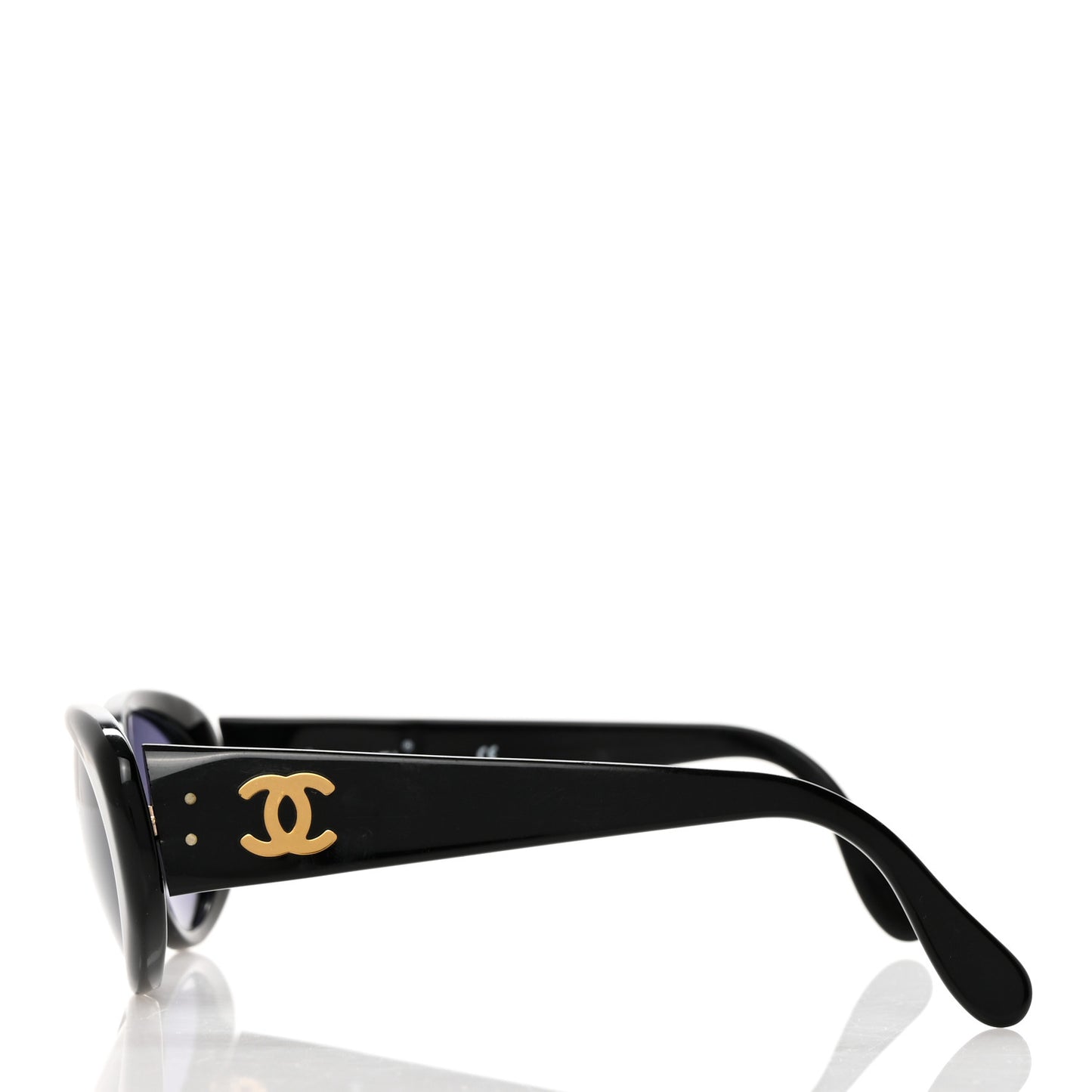 Acetate Oval CC Sunglasses 05974 Black