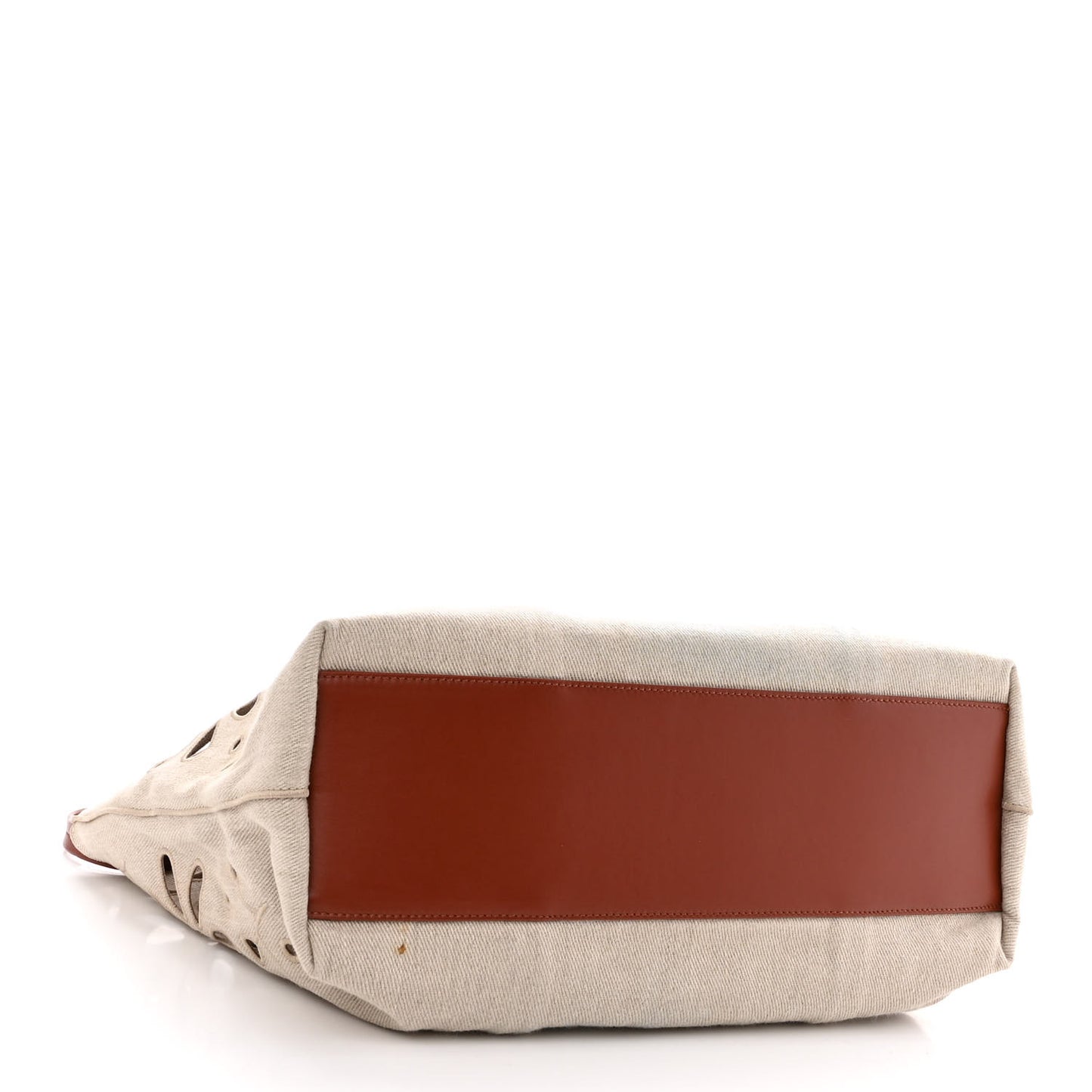 Linen Calfskin Large Kamilla North-South Tote Beige