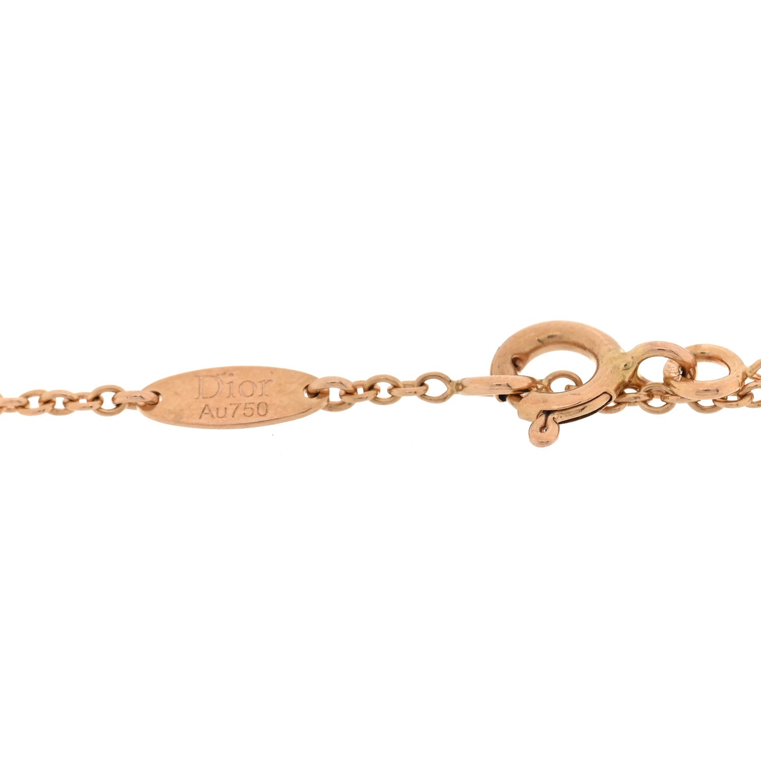Christian Dior 18K Rose Gold Ruby Mother of Pearl Rose Des Vents Bracelet 3 of 3