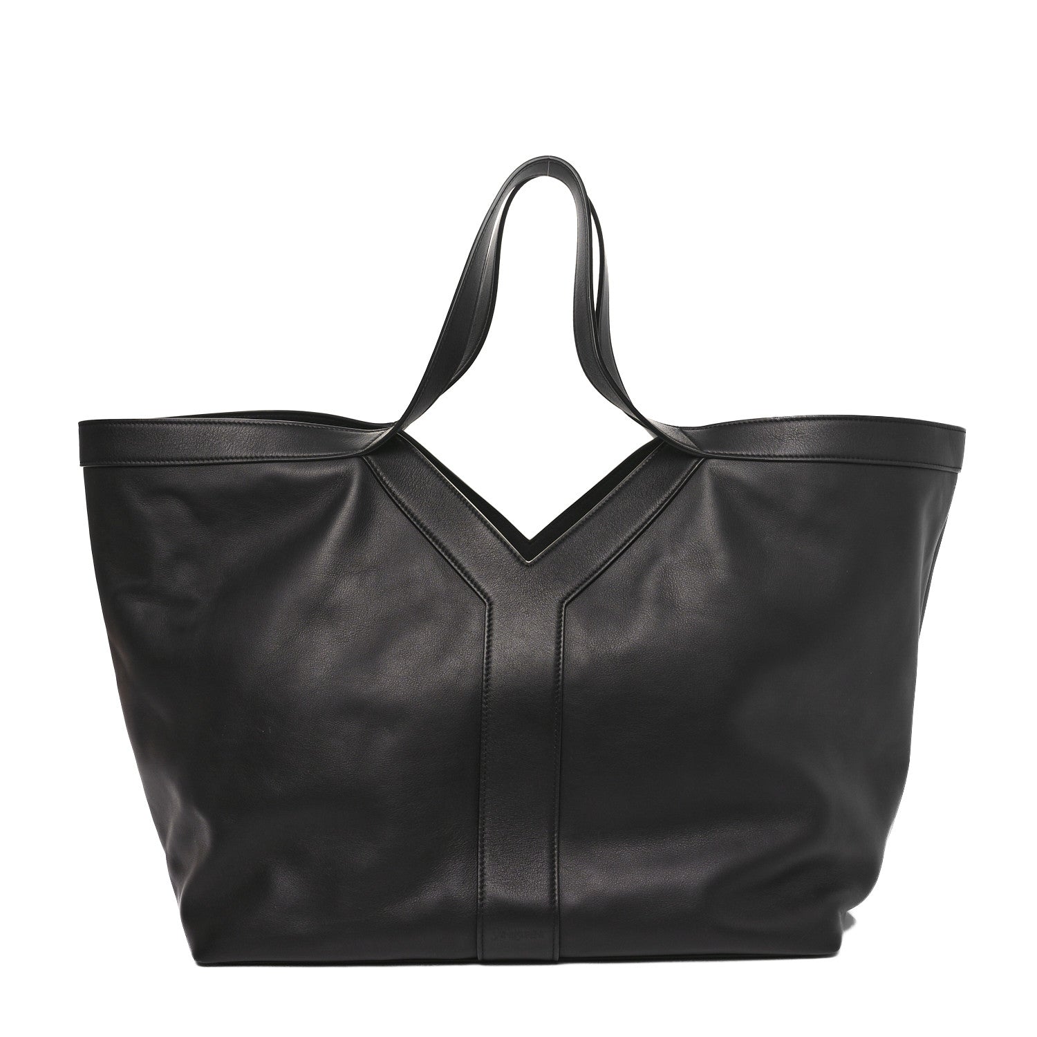 SAINT LAURENT ブラック トートバッグ サンローランSAINT LAURENT レザー トートバッグ ブラック