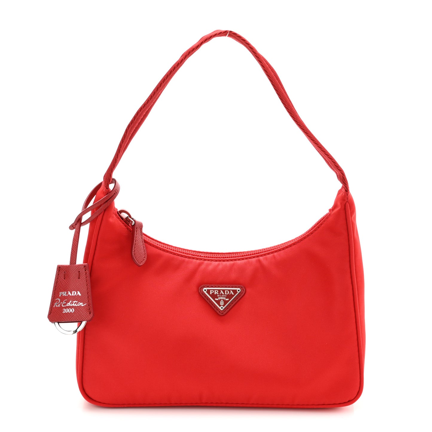 Tessuto Nylon Mini Re-Edition 2000 Bag Rosso