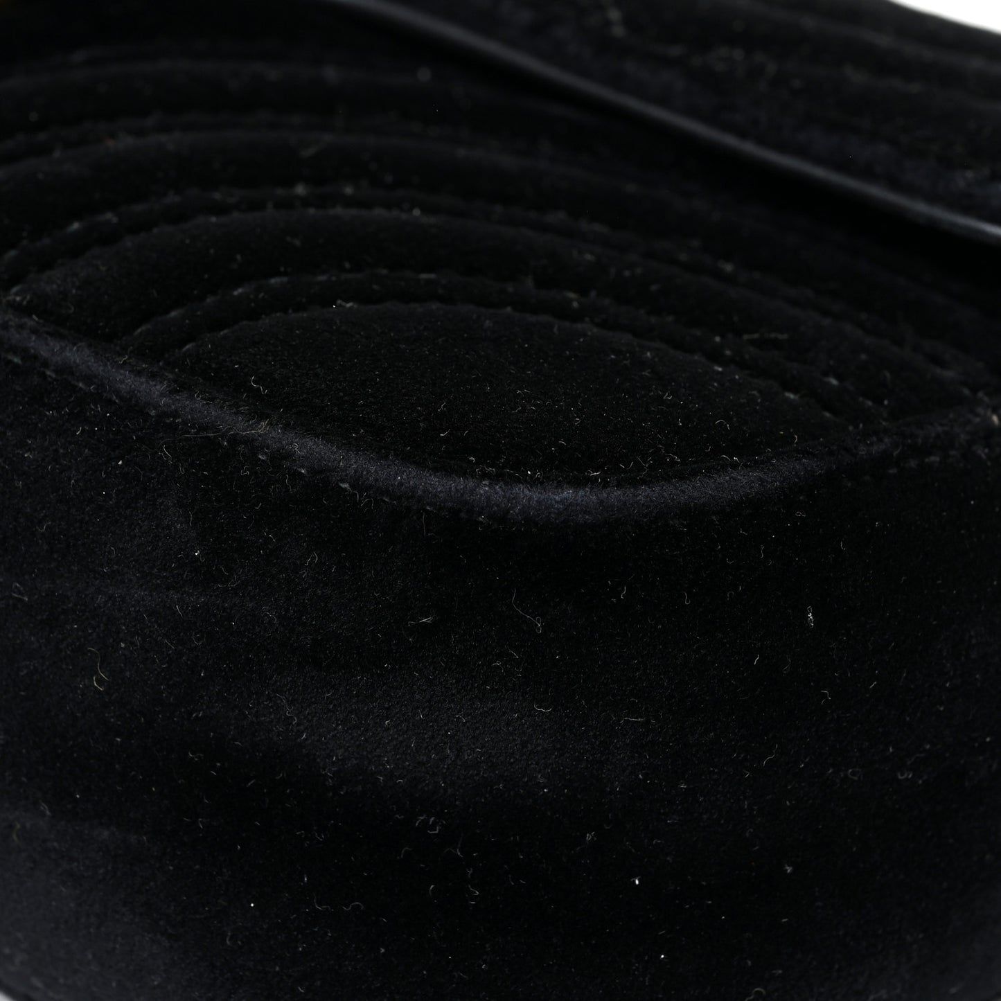 Velvet Matelasse Mini GG Marmont Shoulder Bag Black