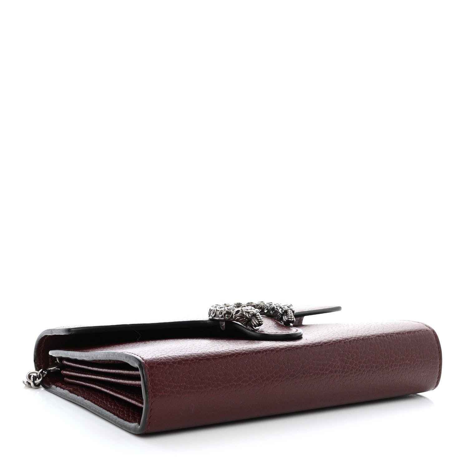 Gucci Dollar Calfskin Crystal Mini Dionysus Chain Wallet Vintage Bordeaux 4 of 13