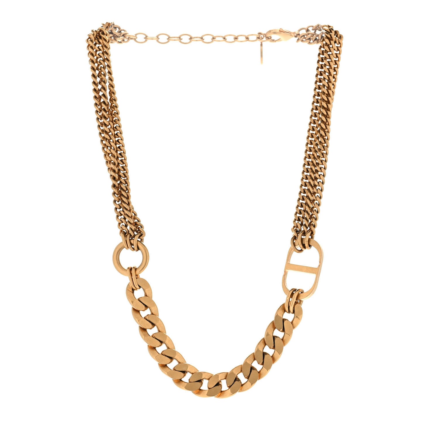 Metal Chain Choker Necklace Gold