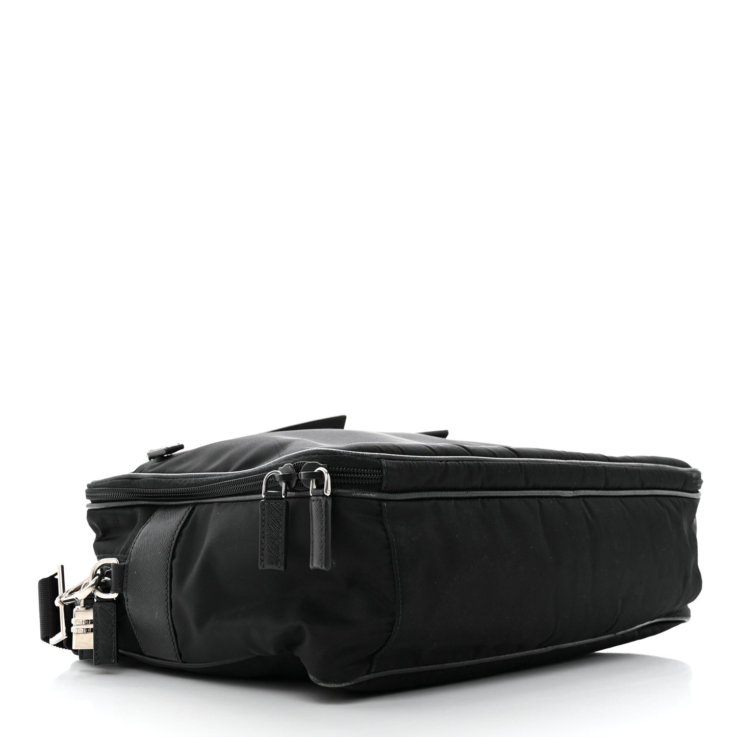 Tessuto Nylon Saffiano Briefcase Black