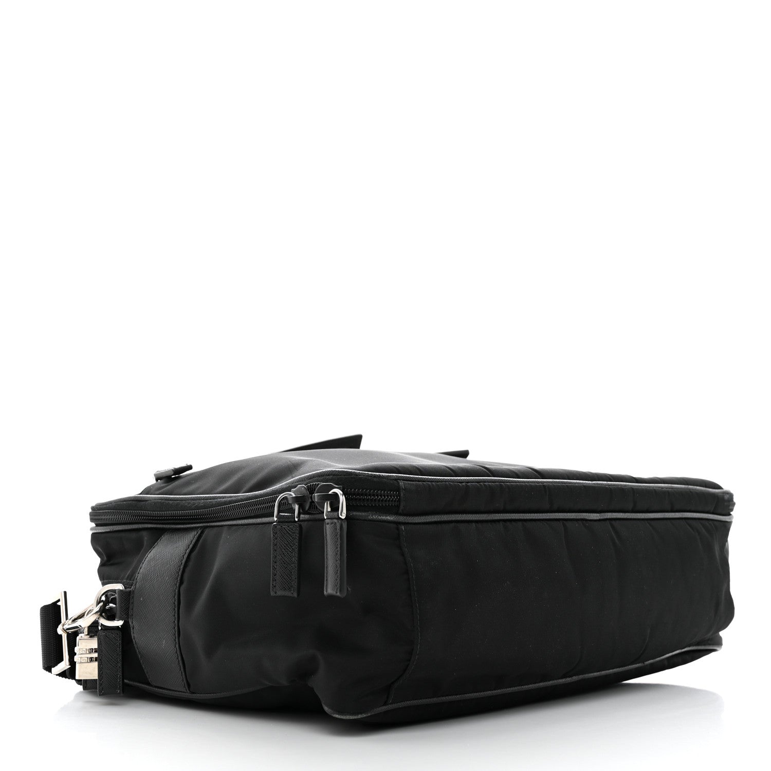 Prada Tessuto Nylon Saffiano Briefcase Black 4 of 15
