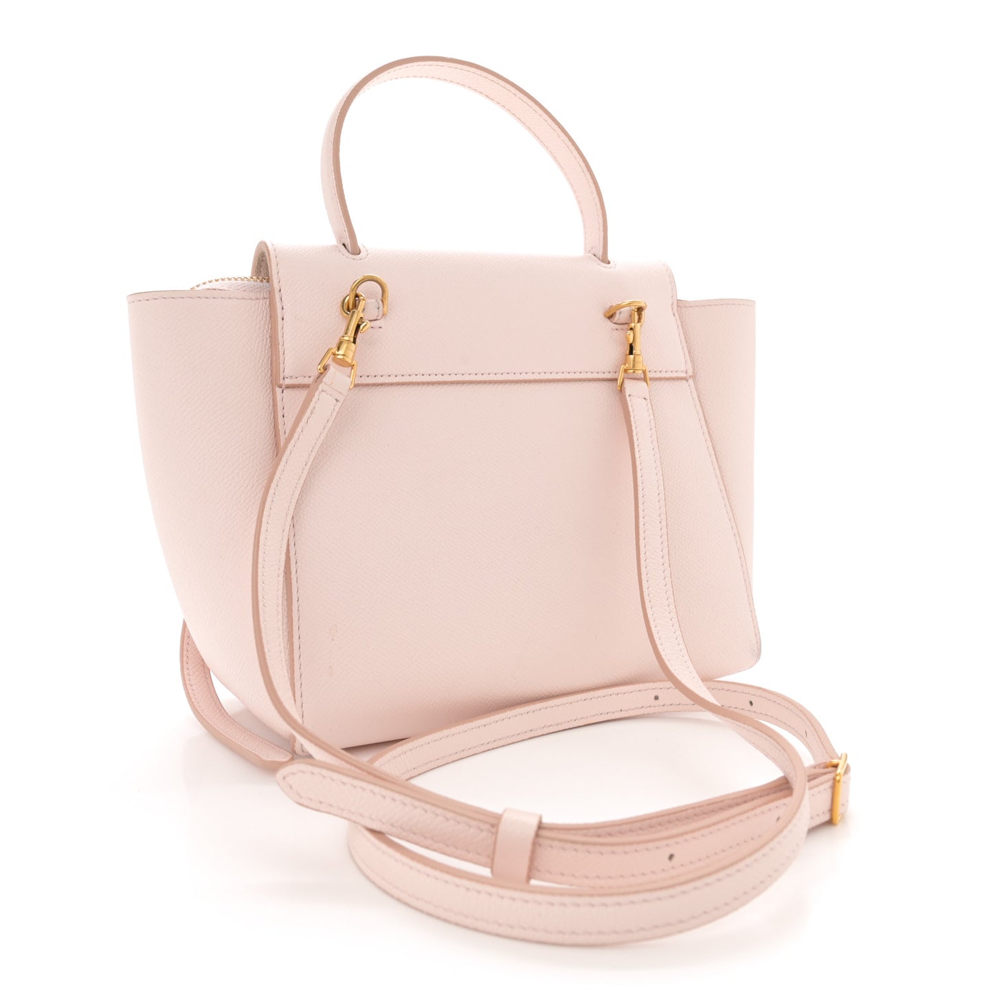Grained Calfskin Nano Belt Bag Pale Pink