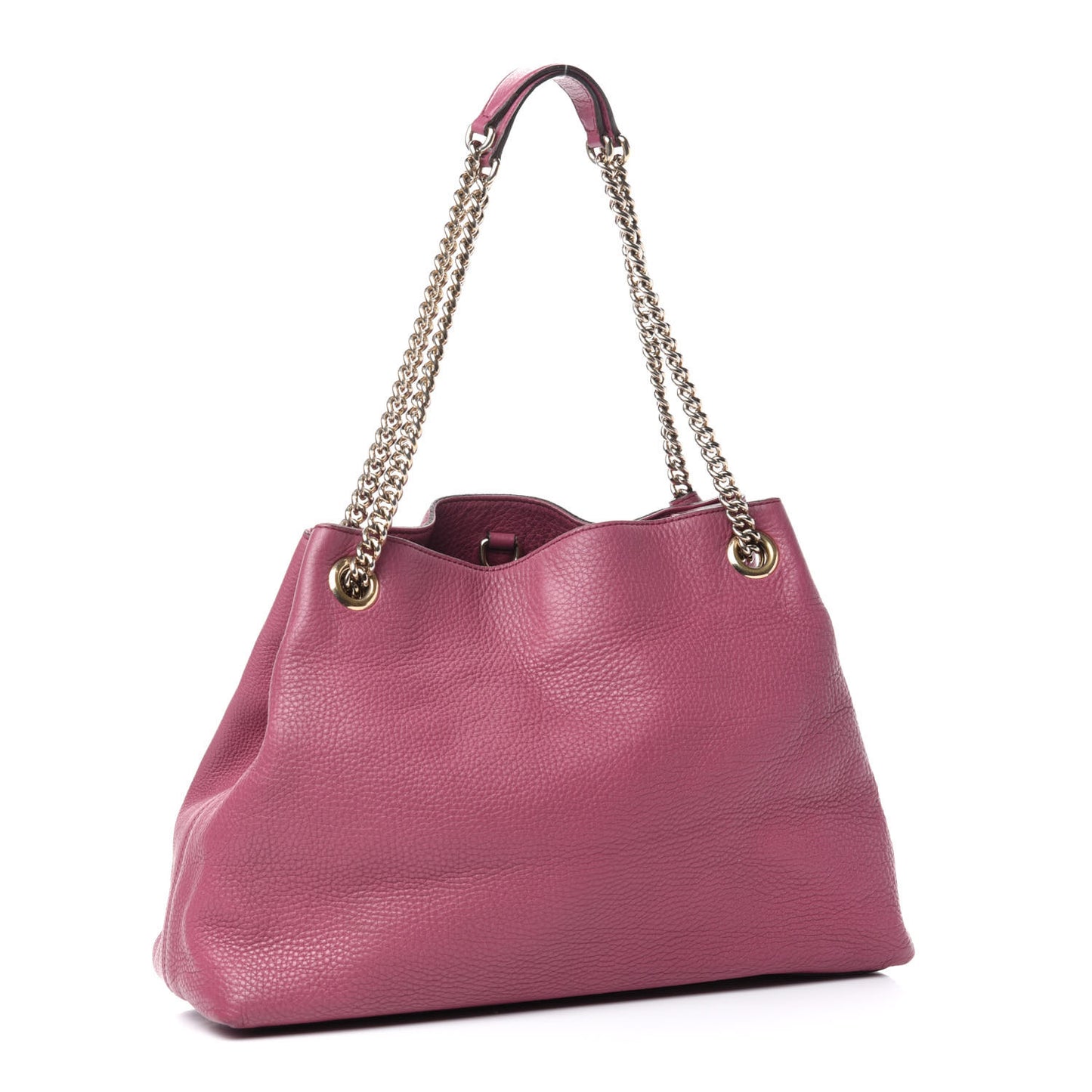 Pebbled Calfskin Medium Soho Chain Shoulder Bag Peonia Flower