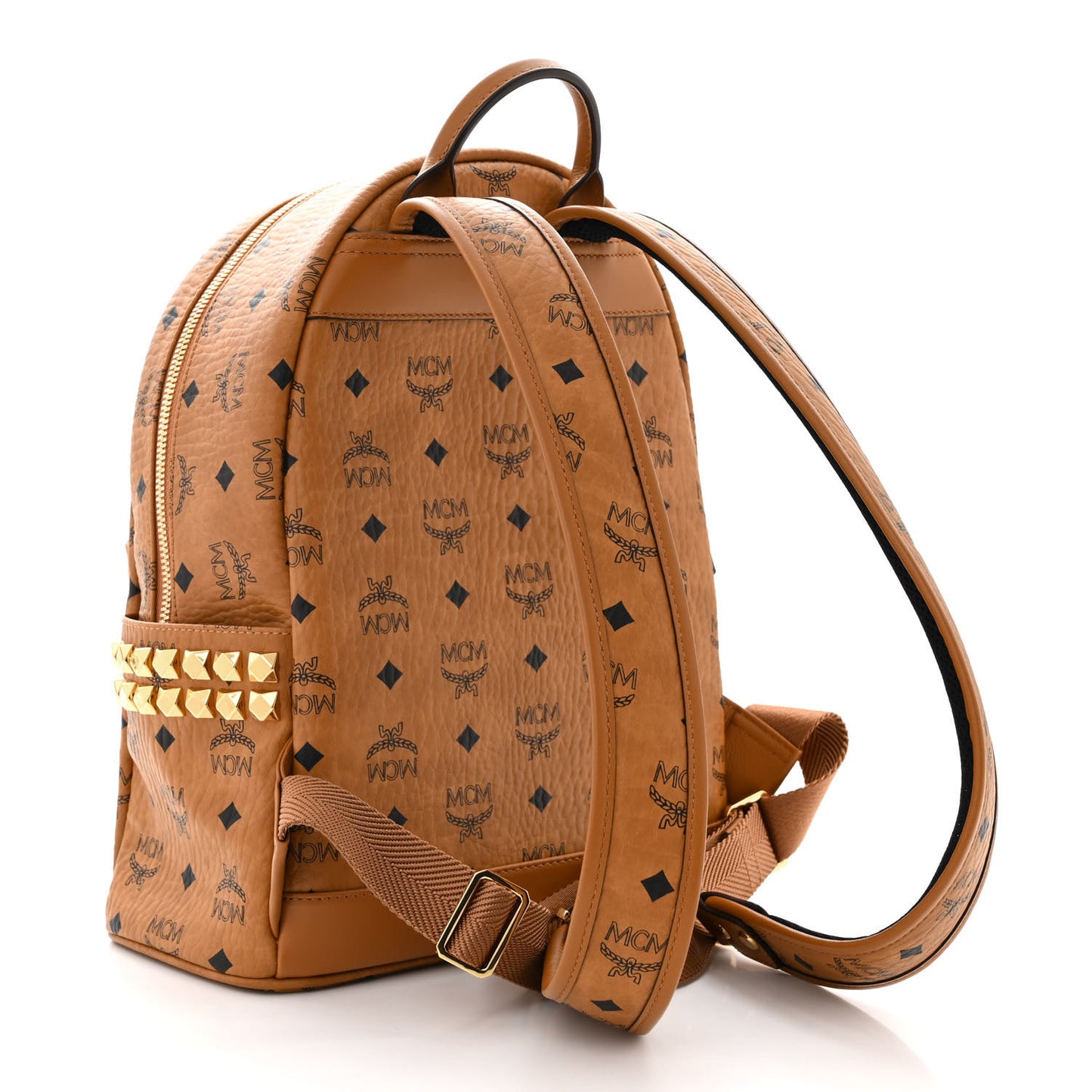 Visetos Small Side Stud Stark Backpack Cognac