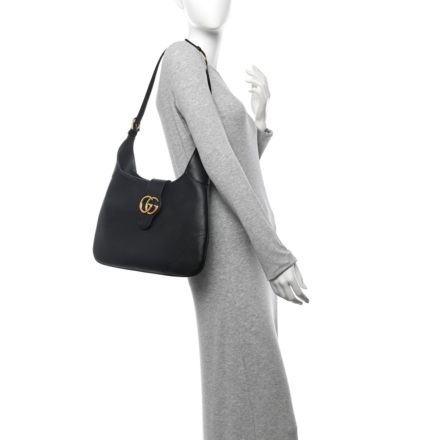 Goatskin Medium Aphrodite Shoulder Bag Black