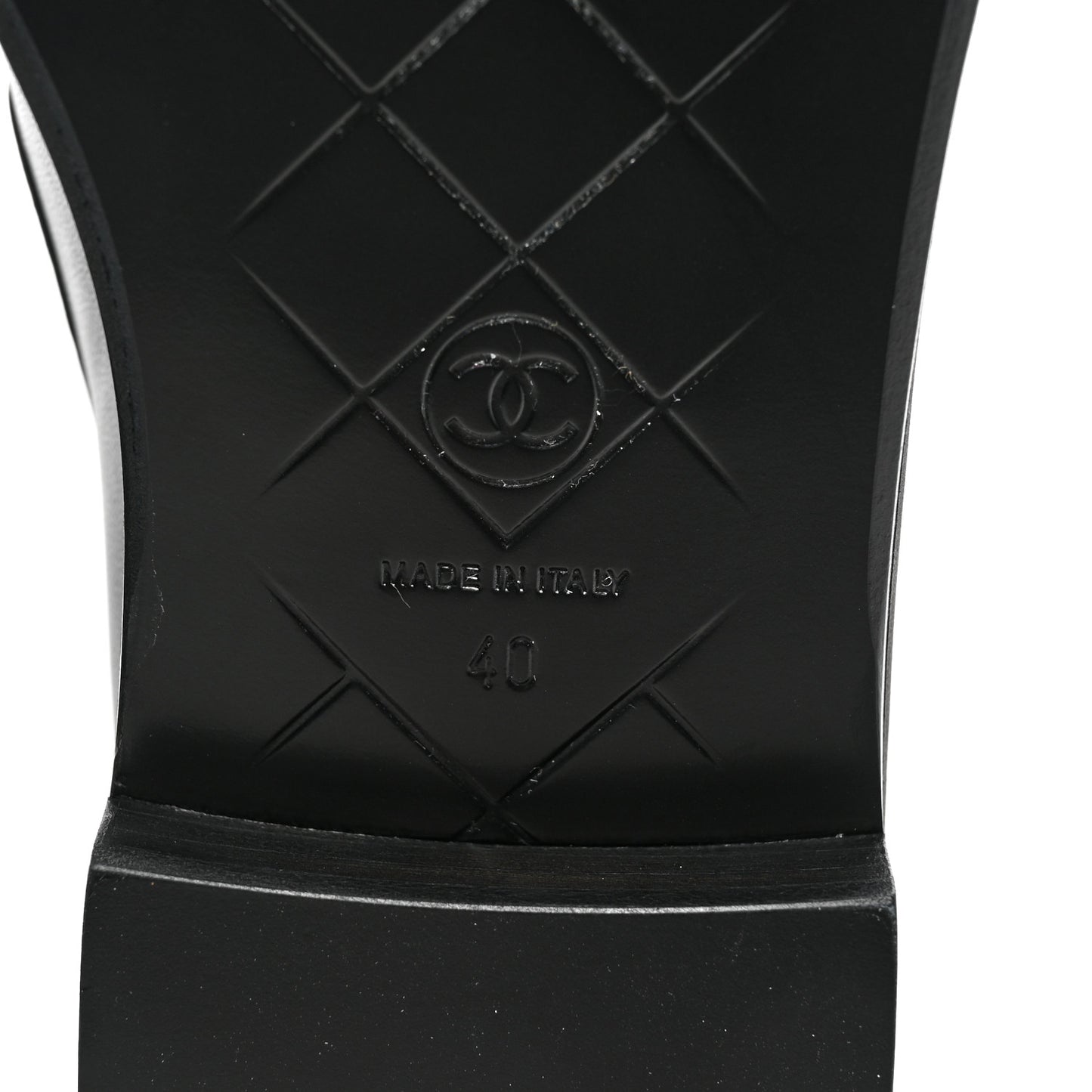 Lambskin Quilted CC Turnlock Loafers 40 Black