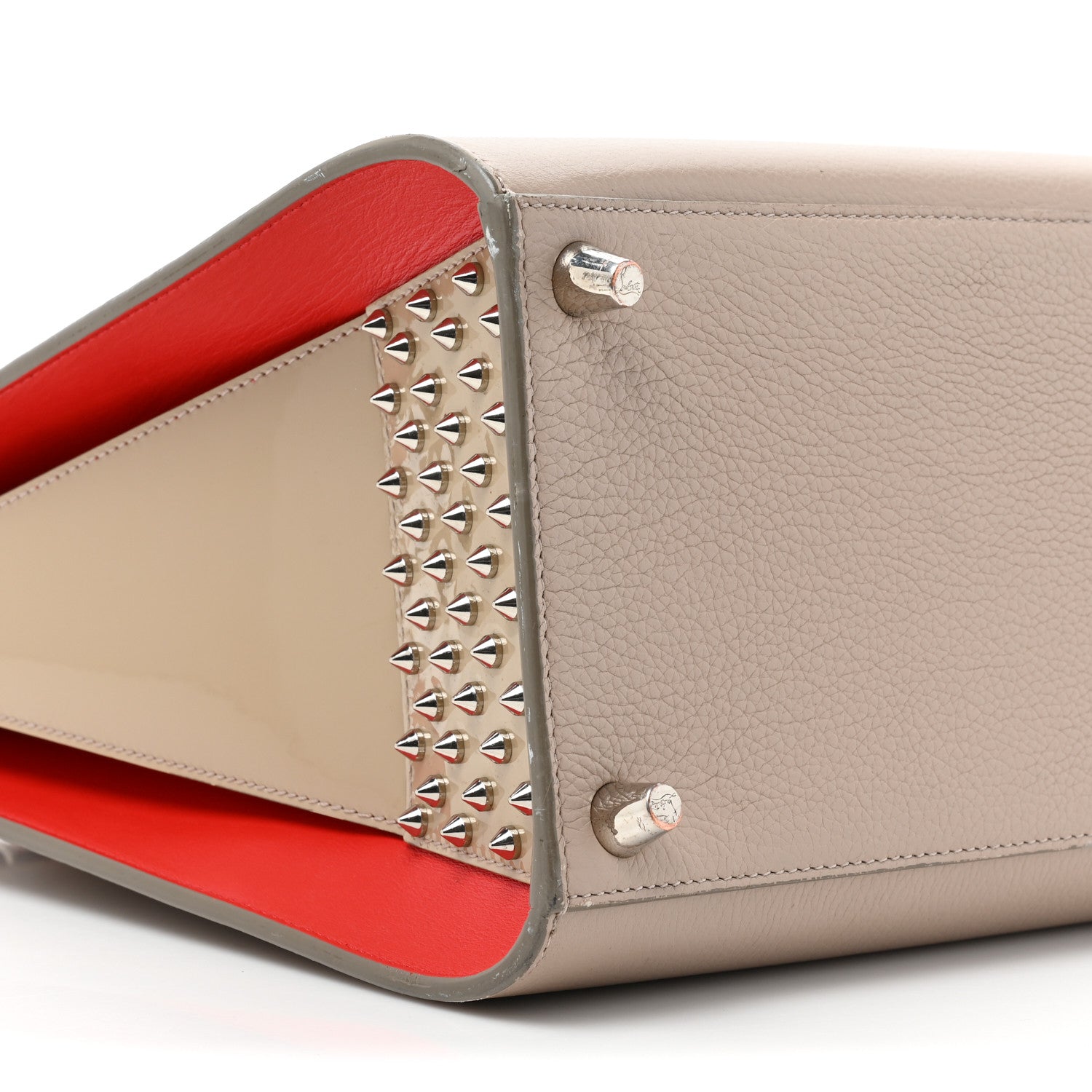 Christian Louboutin Calfskin Patent Studded Large Paloma Cashmere 13 of 25