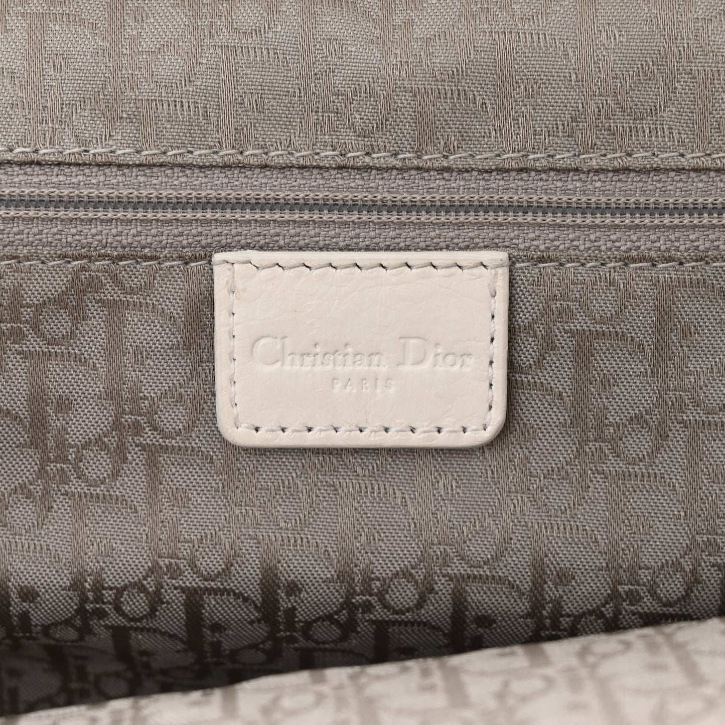 Calfskin Buckle Frame Satchel White