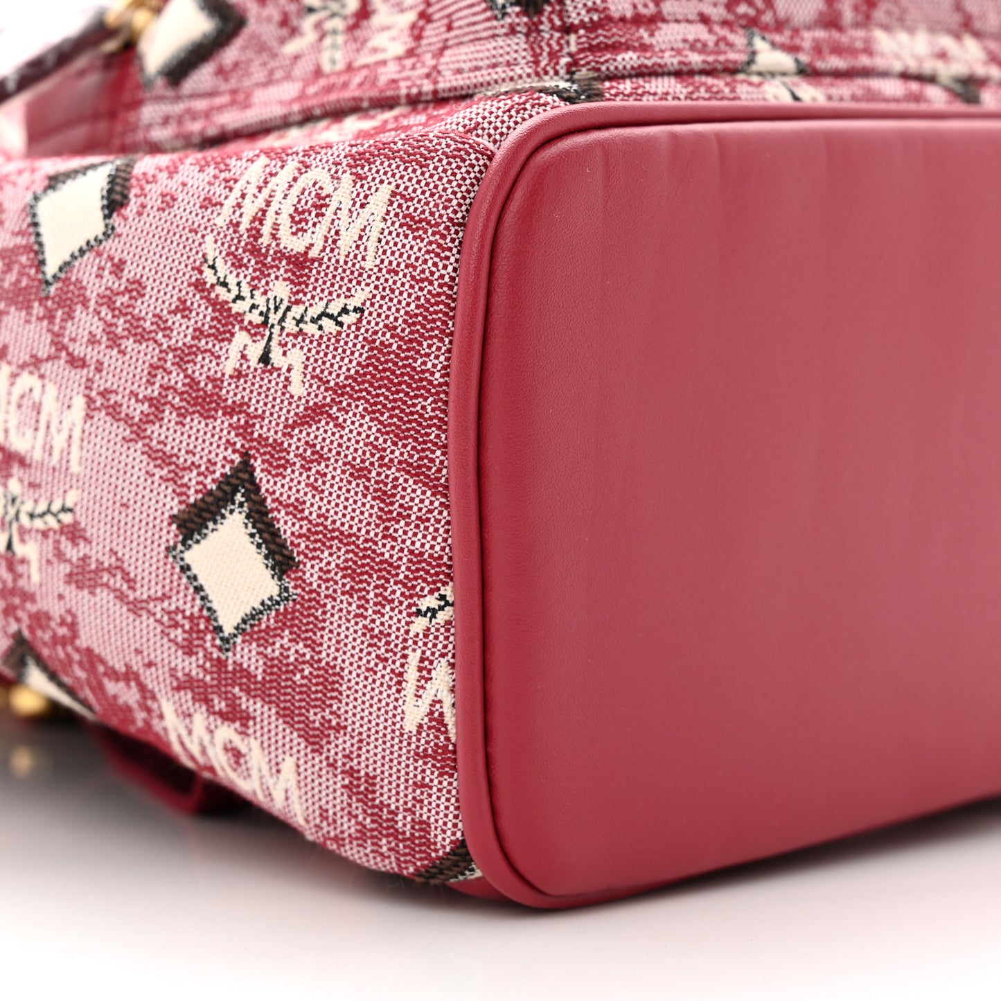 Vintage Jacquard Monogram Mini Backpack Red