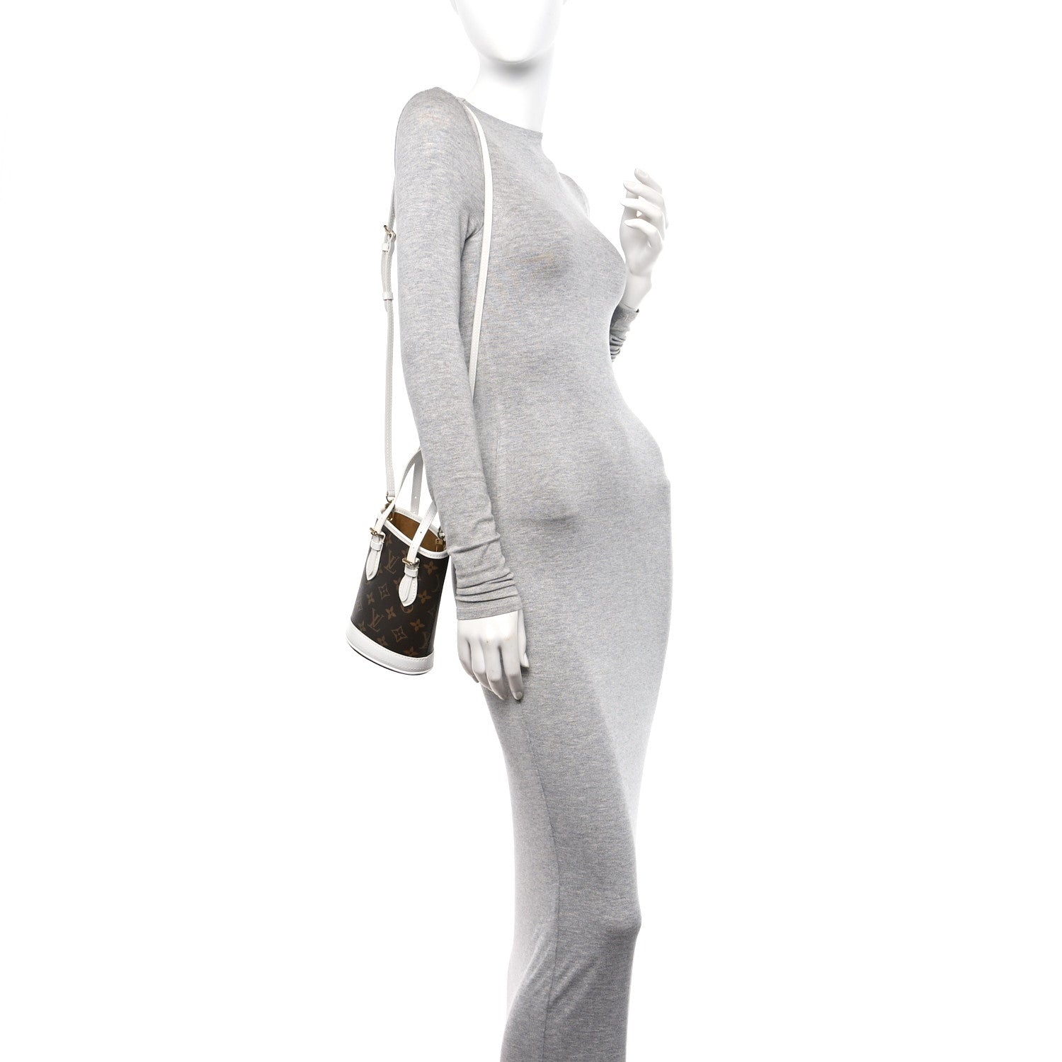 Louis Vuitton Monogram LV Match Nano Bucket Bag White 2 of 9