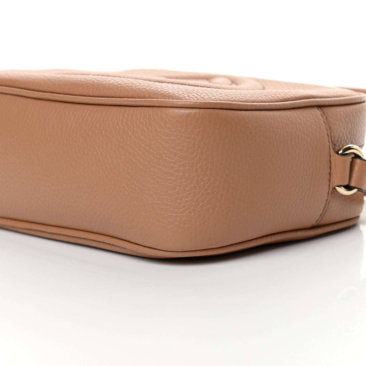 Pebbled Calfskin Small Soho Disco Bag Camelia