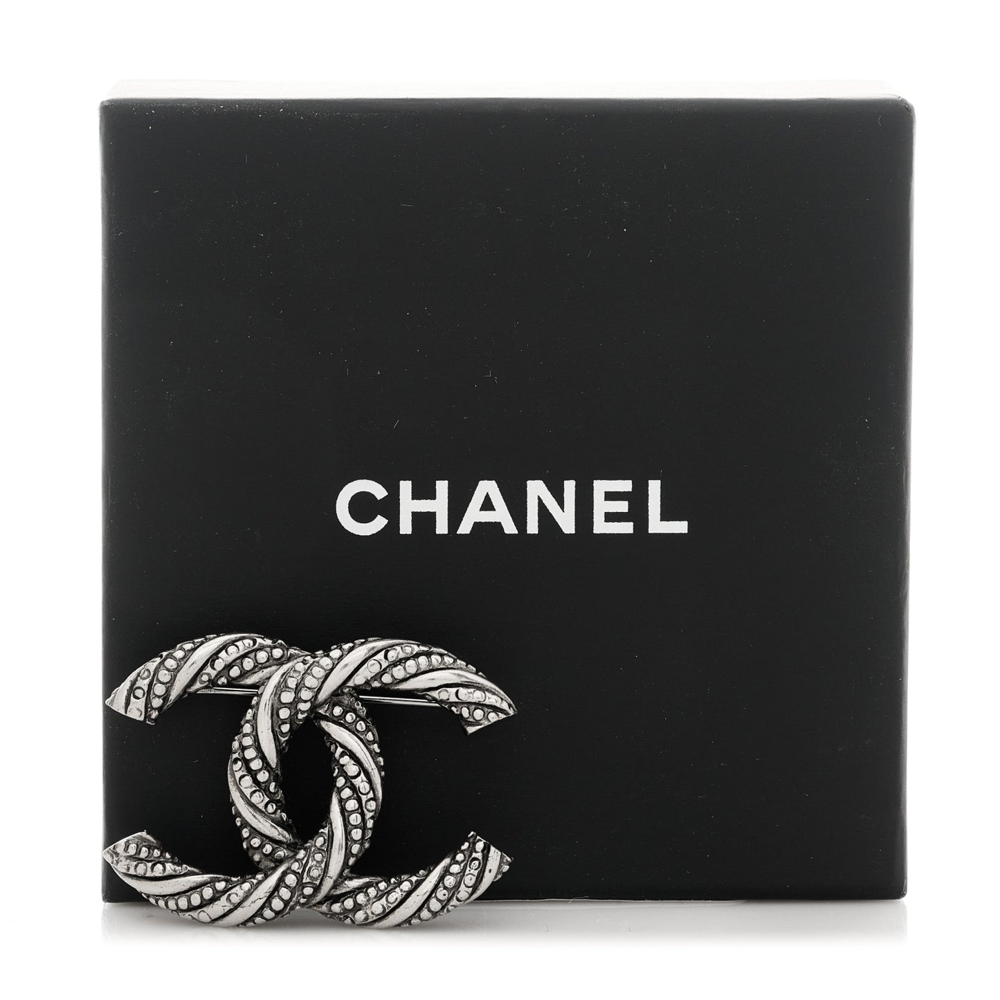 Ruthenium Twisted CC Brooch
