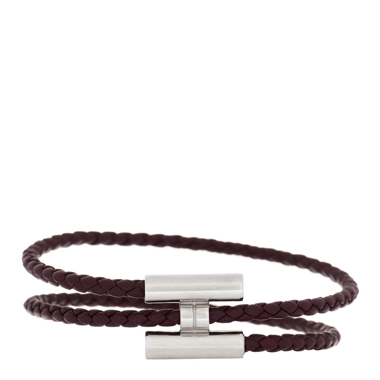 Hermes Swift Double Wrap Cord Tournis Tresse Bracelet T5 Terre