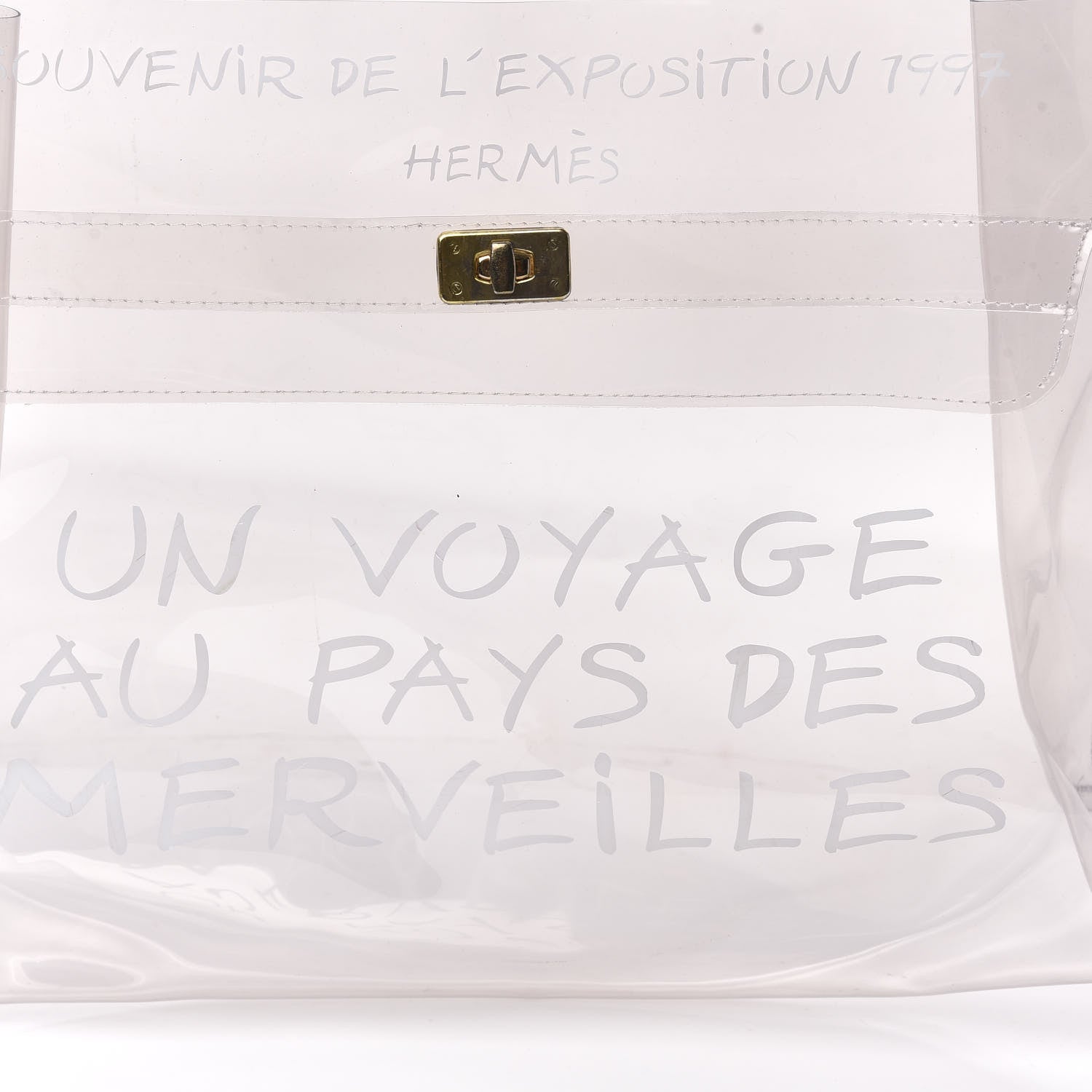Hermes Vinyl Souvenir De L'Exposition Kelly Transparent 8 of 9