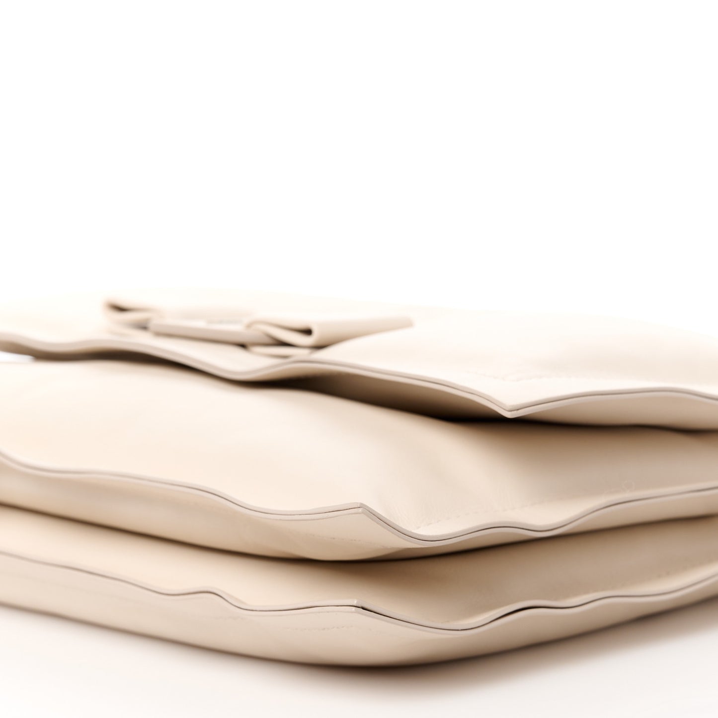 Calfskin Small Viva Bow Shoulder Bag Bone