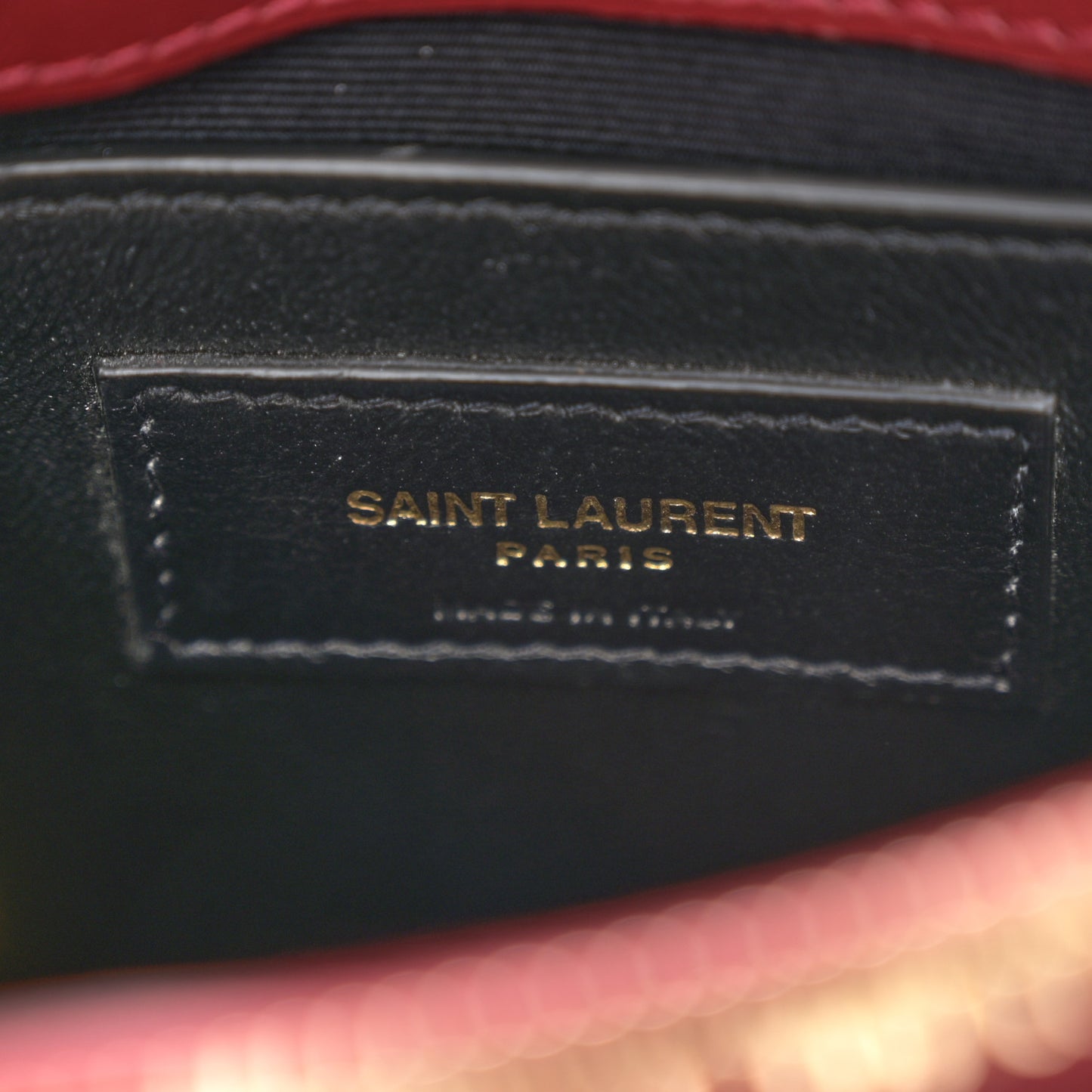 Calfskin Y Quilted Monogram Small Loulou Chain Satchel Red