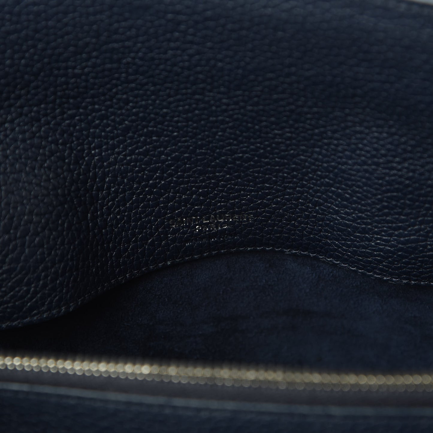 Grained Calfskin Small Supple Sac De Jour Navy