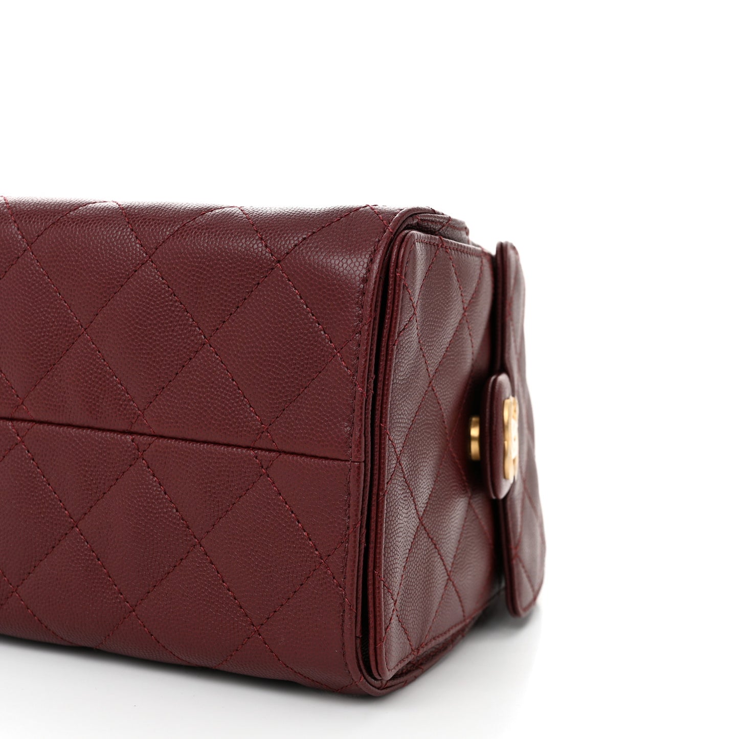 Caviar Quilted Small Chanel 25 Handbag Burgundy