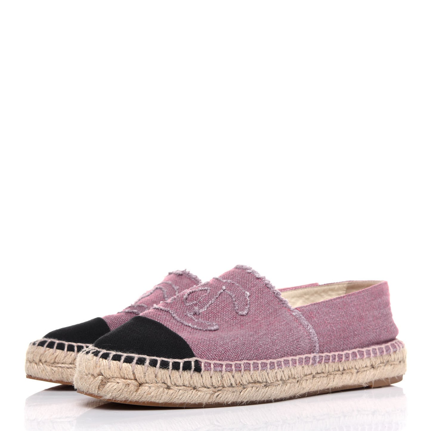 Linen CC Espadrilles 39 Pink Black