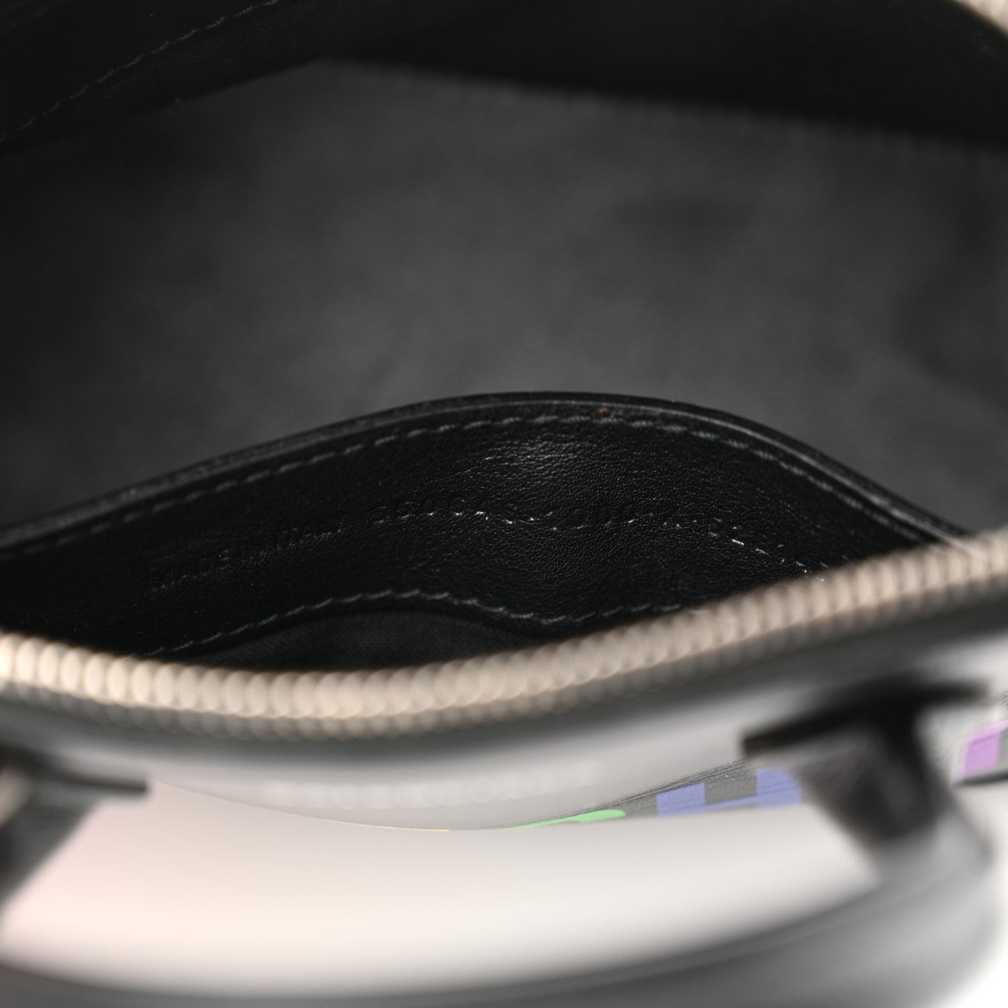 Calfskin I Love Techno XXS Ville Top Handle Bag Black Multicolor