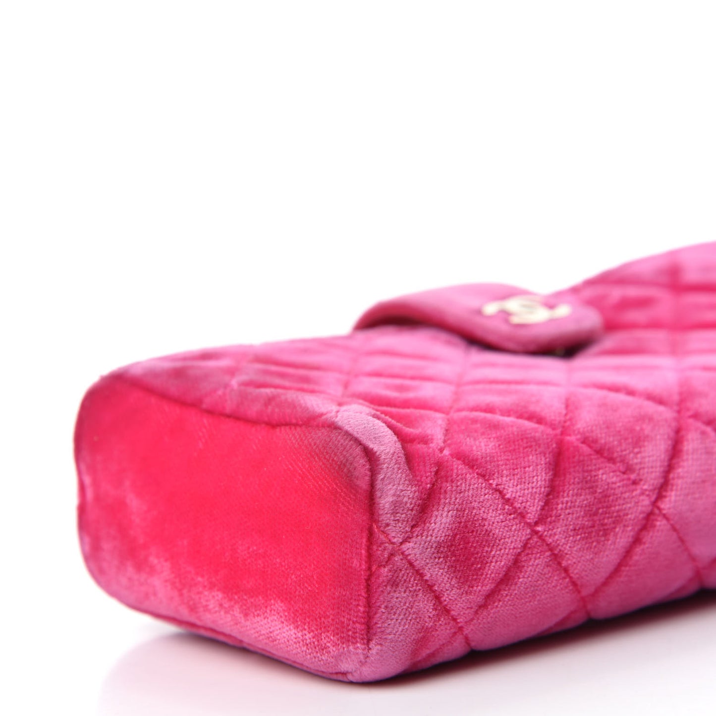 Velvet Quilted Mini Phone Holder Crossbody Bag Pink